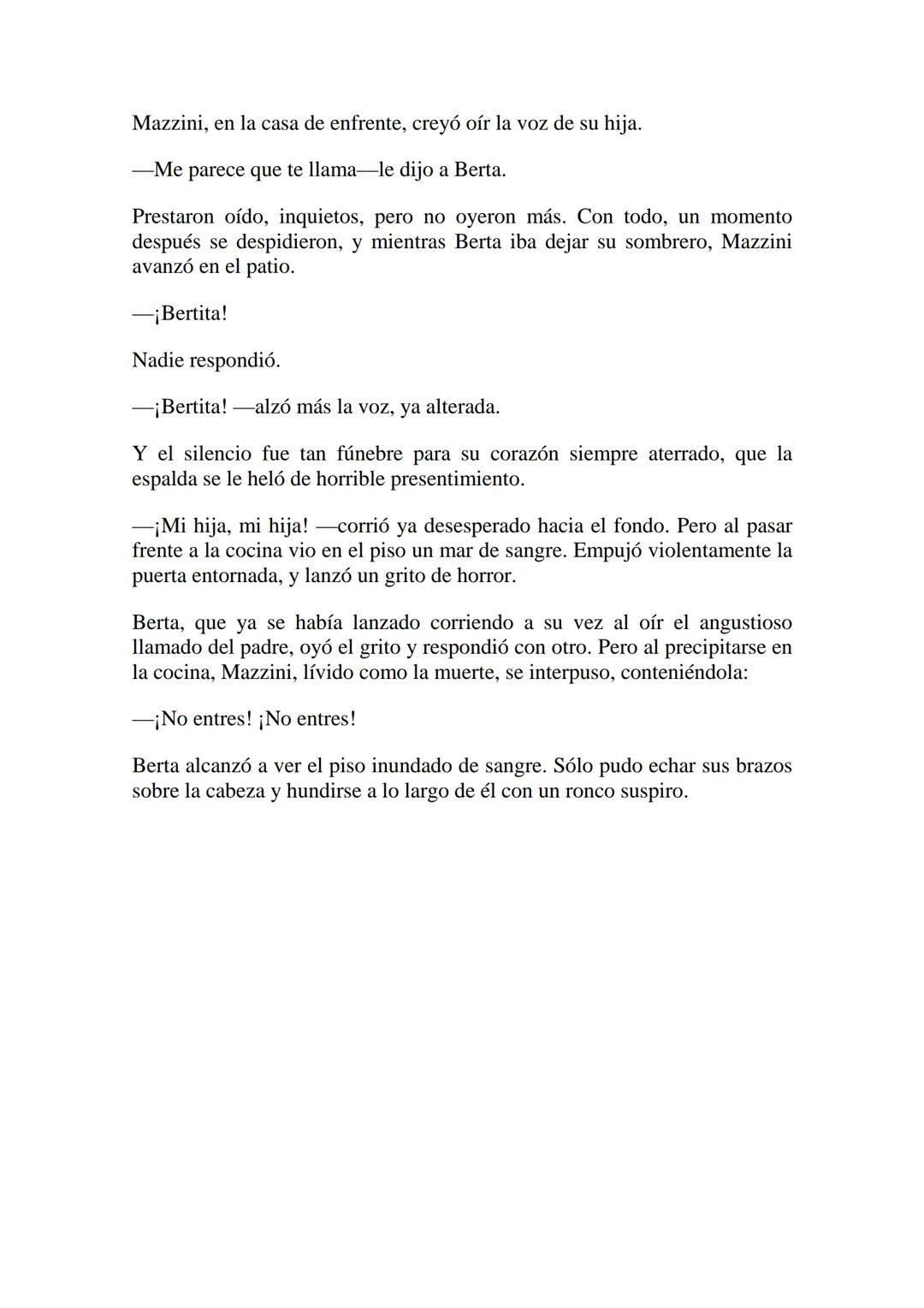 La gallina degollada
Horacio Quiroga
Todo el día, sentados en el patio en un banco, estaban los cuatro hijos
idiotas del matrimonio Mazzini-