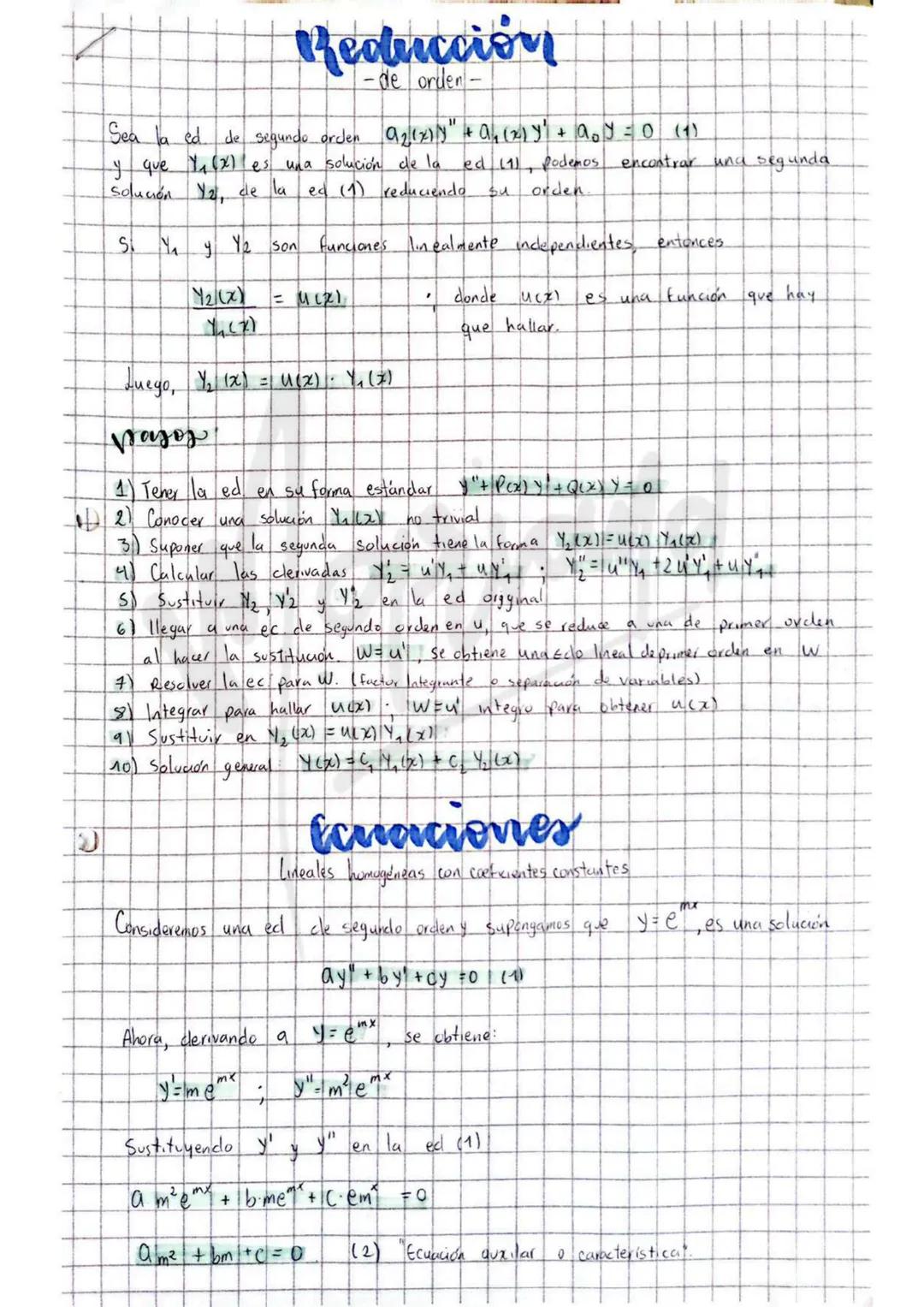 Apuntes del
curso:
Ecuaciones
Diferenciales Índice
I SEGUIMIENTO
• Ecuación diferencial
• Variables separables
• Ecuación lineal
• Ecuacione