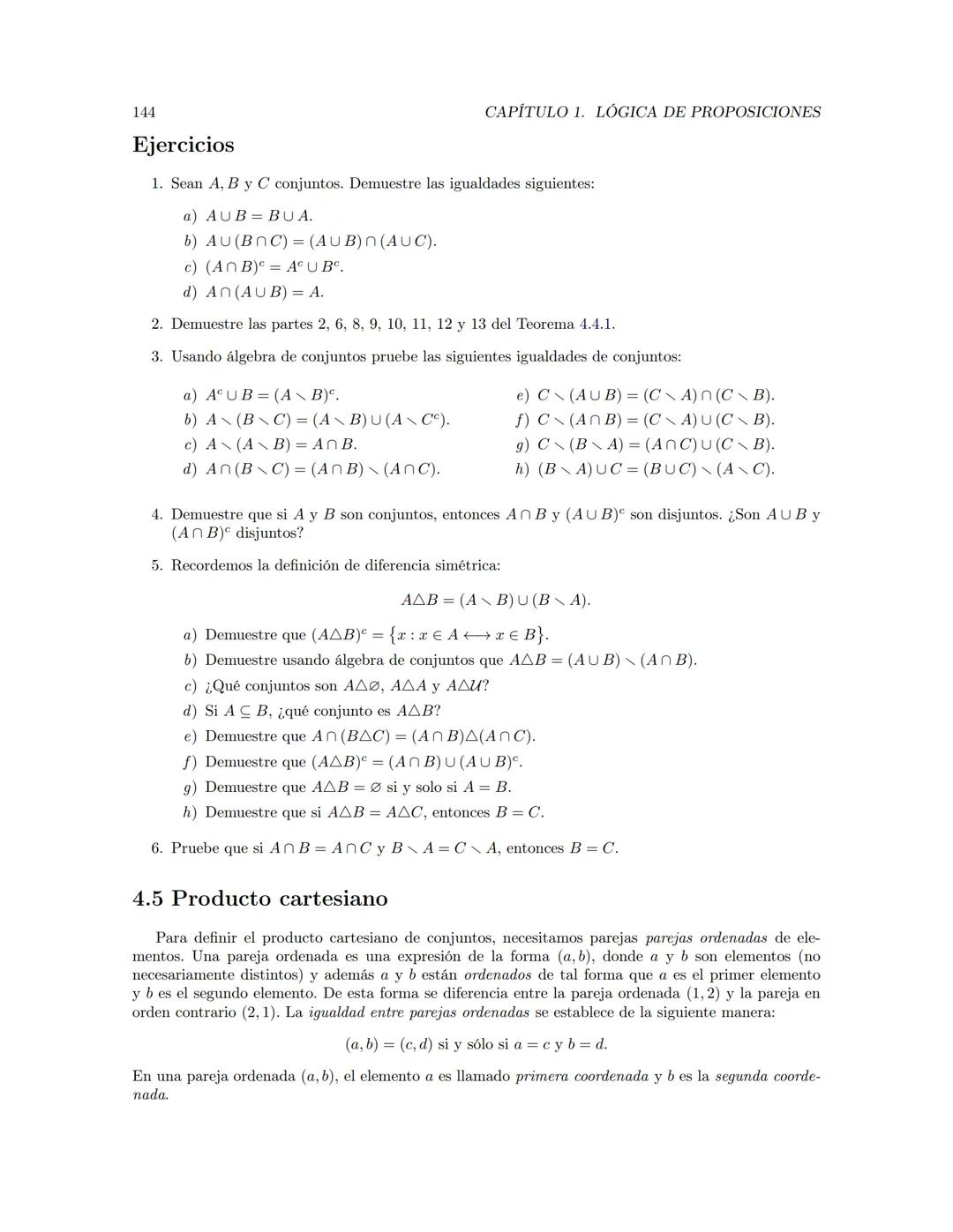 Fundamentos de Matemáticas
Jerson Borja  Índice general
Prefacio
Dependencia entre capítulos
1. Lógica de proposiciones
1.1. Argumentación