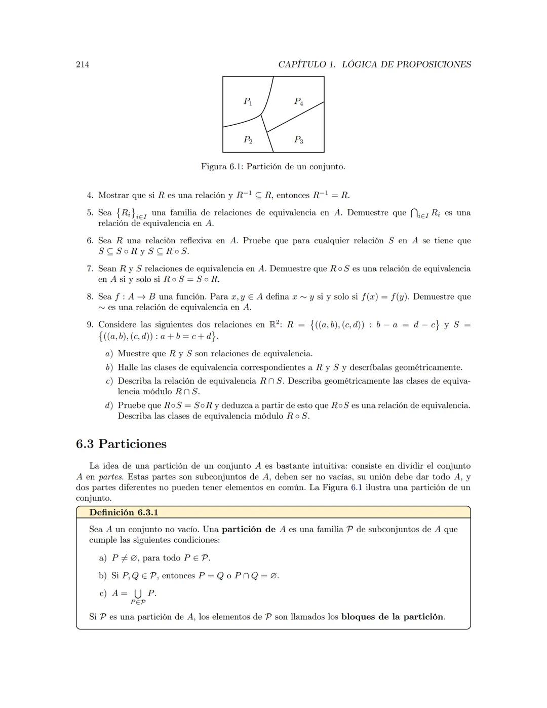 Fundamentos de Matemáticas
Jerson Borja  Índice general
Prefacio
Dependencia entre capítulos
1. Lógica de proposiciones
1.1. Argumentación