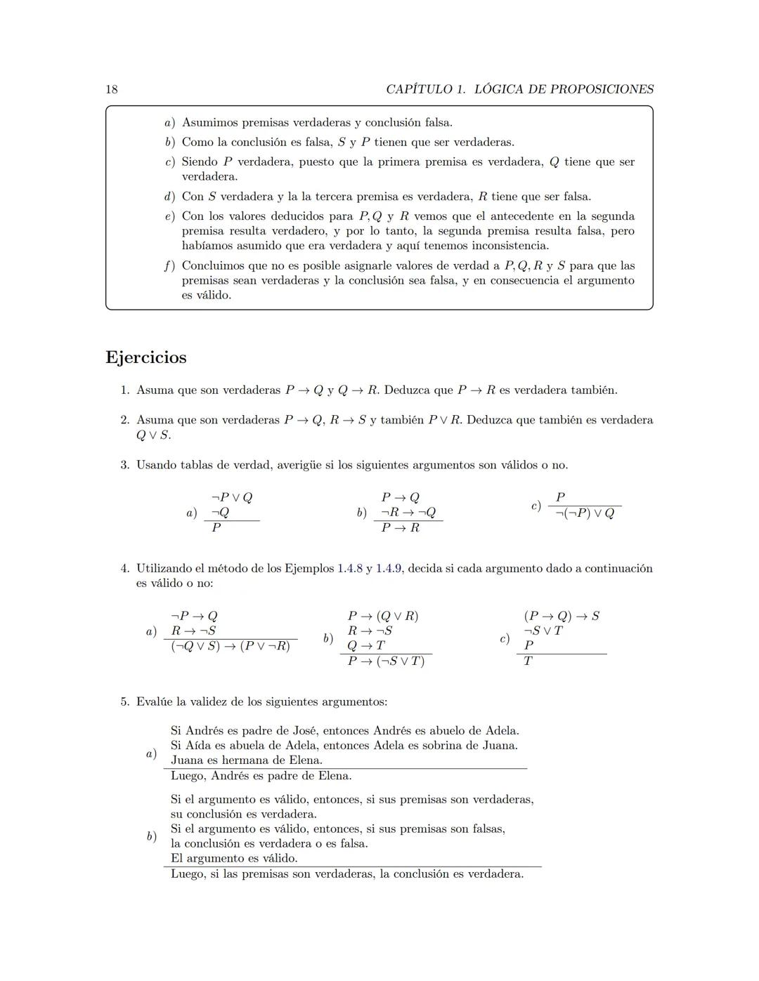 Fundamentos de Matemáticas
Jerson Borja  Índice general
Prefacio
Dependencia entre capítulos
1. Lógica de proposiciones
1.1. Argumentación