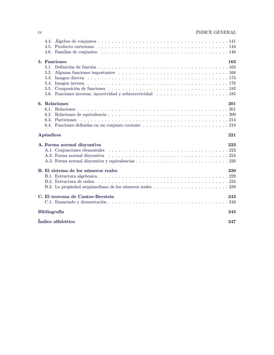 Fundamentos de Matemáticas
Jerson Borja  Índice general
Prefacio
Dependencia entre capítulos
1. Lógica de proposiciones
1.1. Argumentación