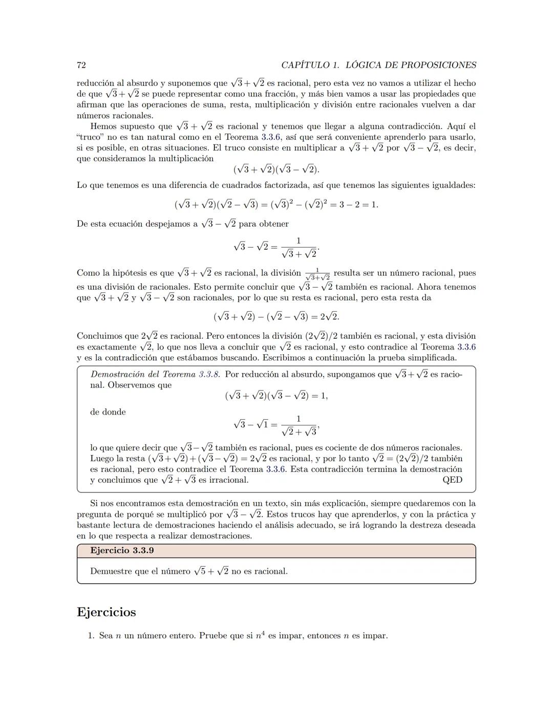 Fundamentos de Matemáticas
Jerson Borja  Índice general
Prefacio
Dependencia entre capítulos
1. Lógica de proposiciones
1.1. Argumentación