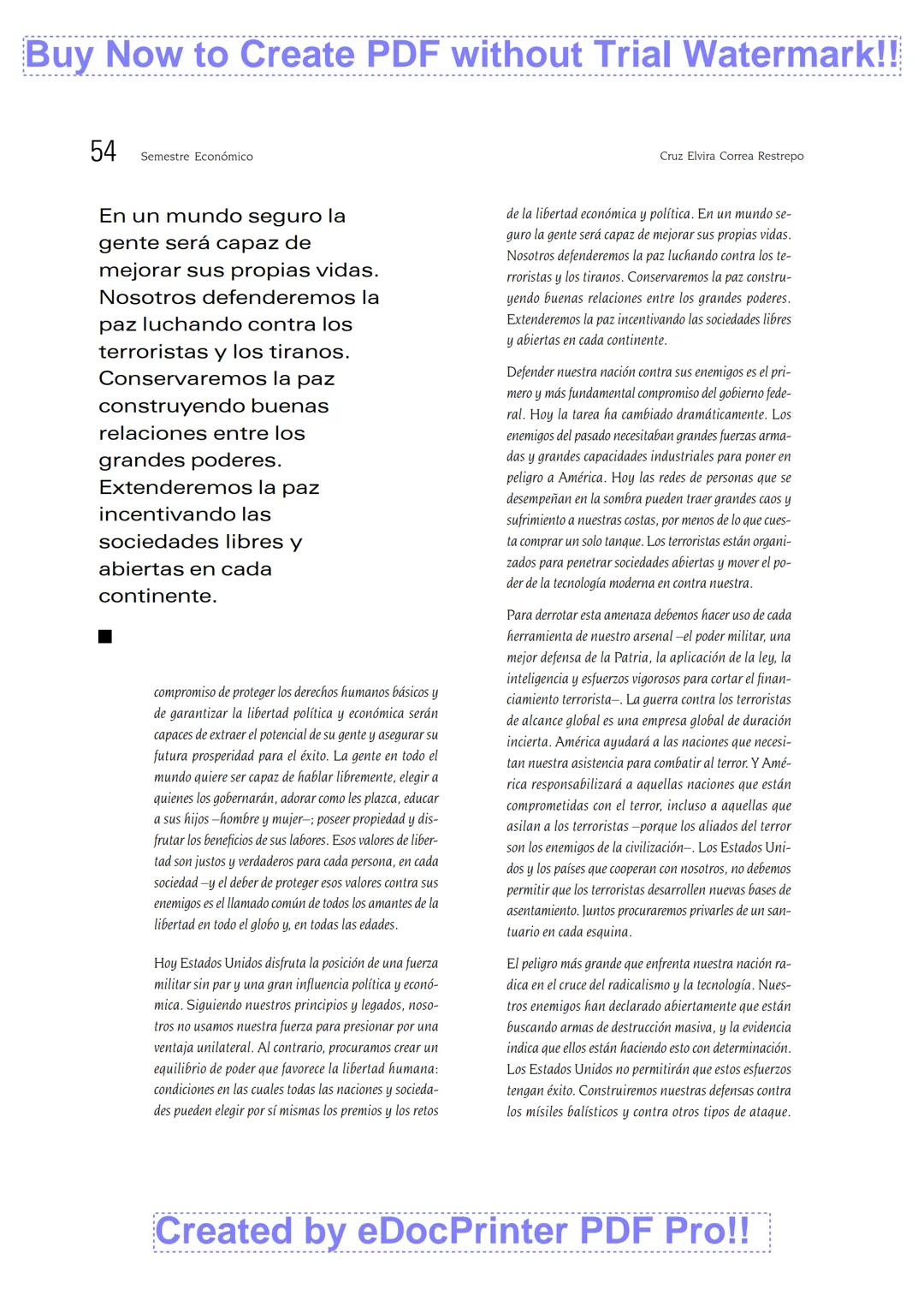 EL NUEVO ORDEN MUNDIAL
Cruz Elvira Correa Restrepo
■ RESUMEN
Este artículo pretende revisar algunos de los elementos que sustentaron el orde