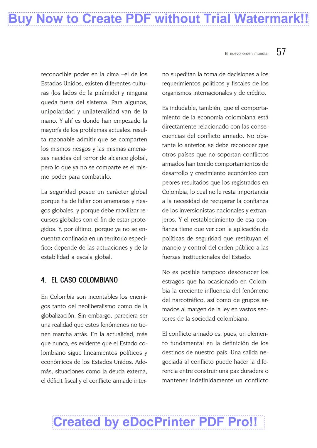 EL NUEVO ORDEN MUNDIAL
Cruz Elvira Correa Restrepo
■ RESUMEN
Este artículo pretende revisar algunos de los elementos que sustentaron el orde
