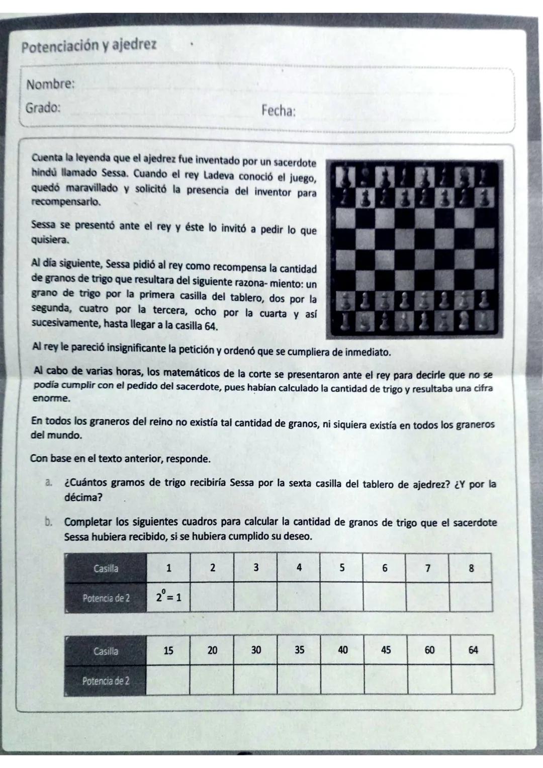 Petenciacion y ajedrez