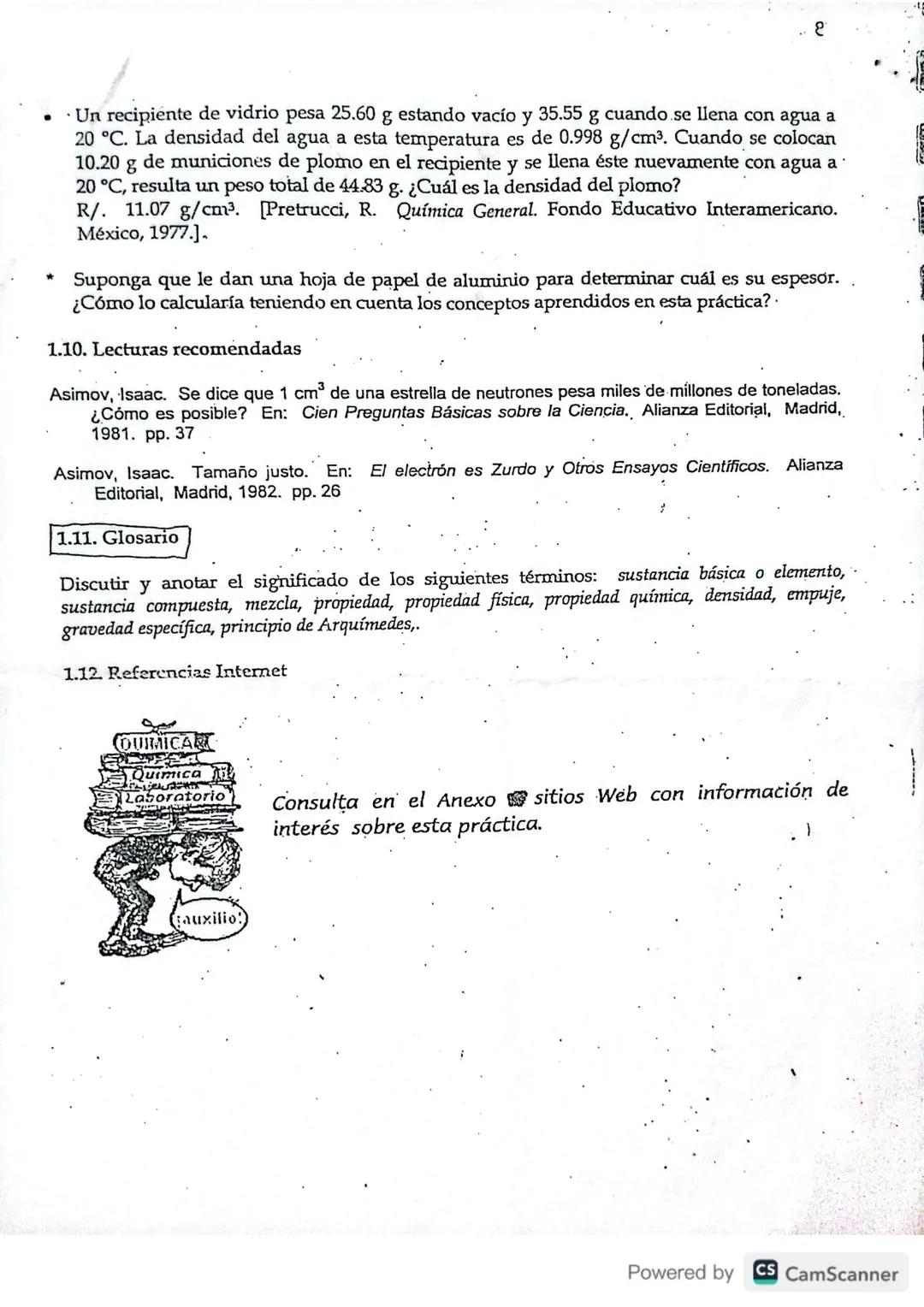 Práctica 1
Densidad de sólidos
1.1. Objetivos
* Determinar la densidad de algunos sólidos utilizando tres métodos diferentes.
* Discutir, a
