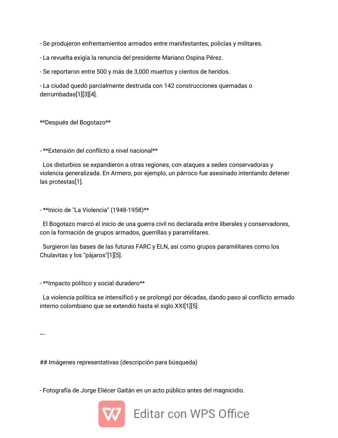 # #Línea de tiempo del Bogotazo y sus antecedentes y consecuencias
**Antes del Bogotazo**
- **1946 - Elecciones presidenciales en Colombia