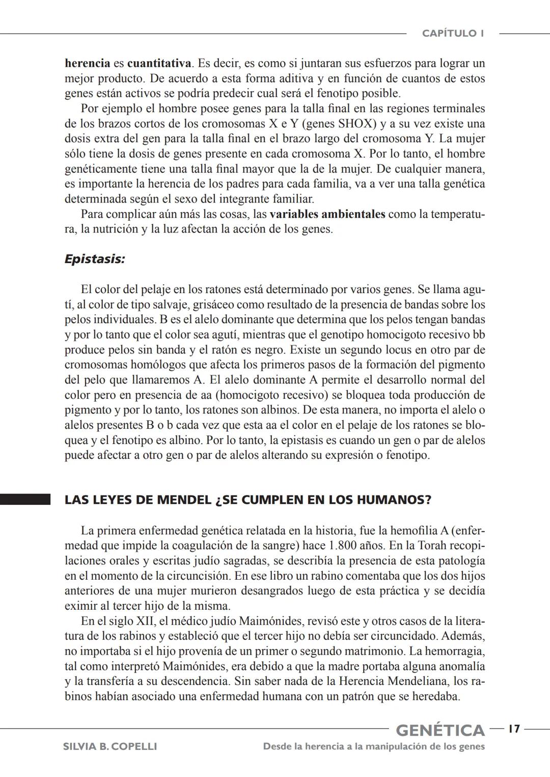 GENÉTICA
Desde la herencia
a la manipulación
de los genes
FHN
FUNDACIÓN
DE HISTORIA NATURAL
FÉLIX DE AZARA
SILVIA B. COPELLI GENÉTICA
Desde