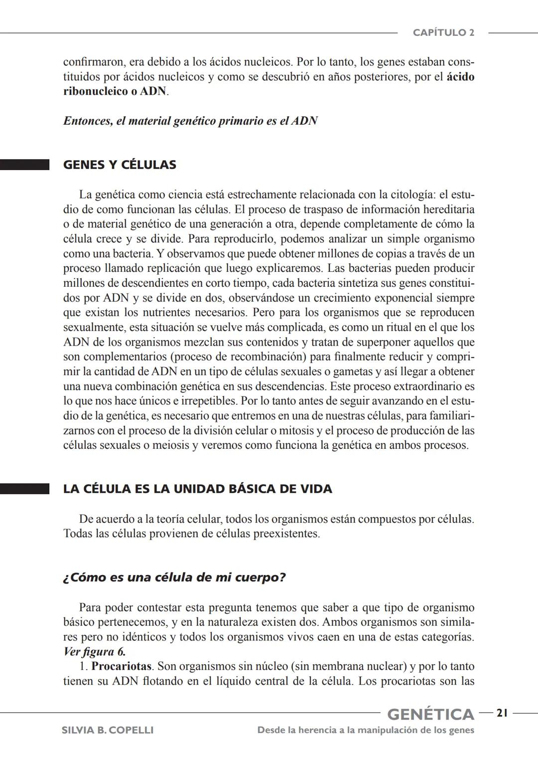 GENÉTICA
Desde la herencia
a la manipulación
de los genes
FHN
FUNDACIÓN
DE HISTORIA NATURAL
FÉLIX DE AZARA
SILVIA B. COPELLI GENÉTICA
Desde