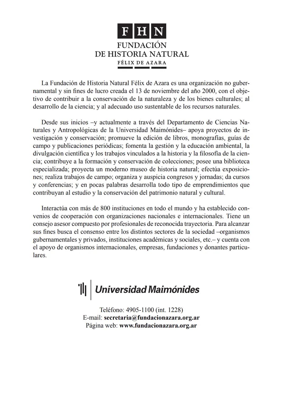 GENÉTICA
Desde la herencia
a la manipulación
de los genes
FHN
FUNDACIÓN
DE HISTORIA NATURAL
FÉLIX DE AZARA
SILVIA B. COPELLI GENÉTICA
Desde