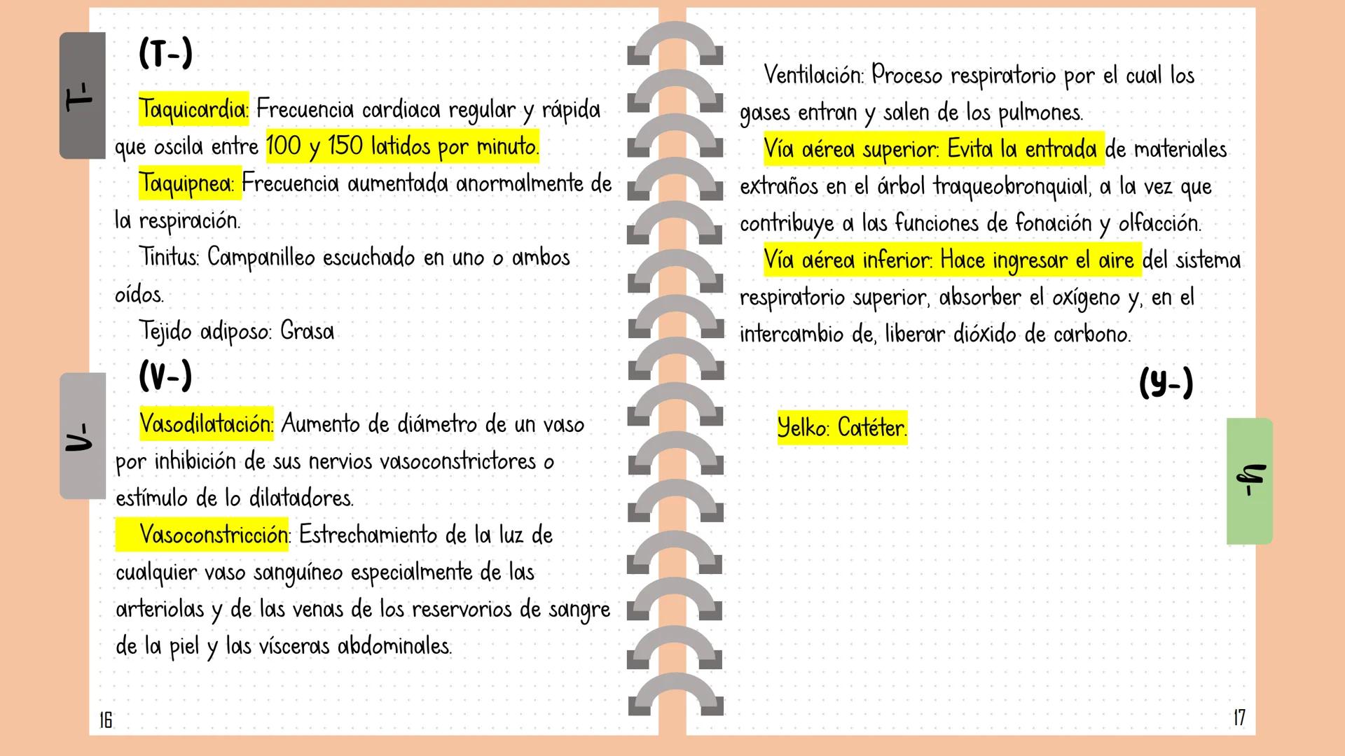 # Glosario Indice
Índice
O. Índice
1. Glosario.
18. Unidades de medida.
19. Abreviaturas.
20. Signos vitales.
22. Principales alteraciones y