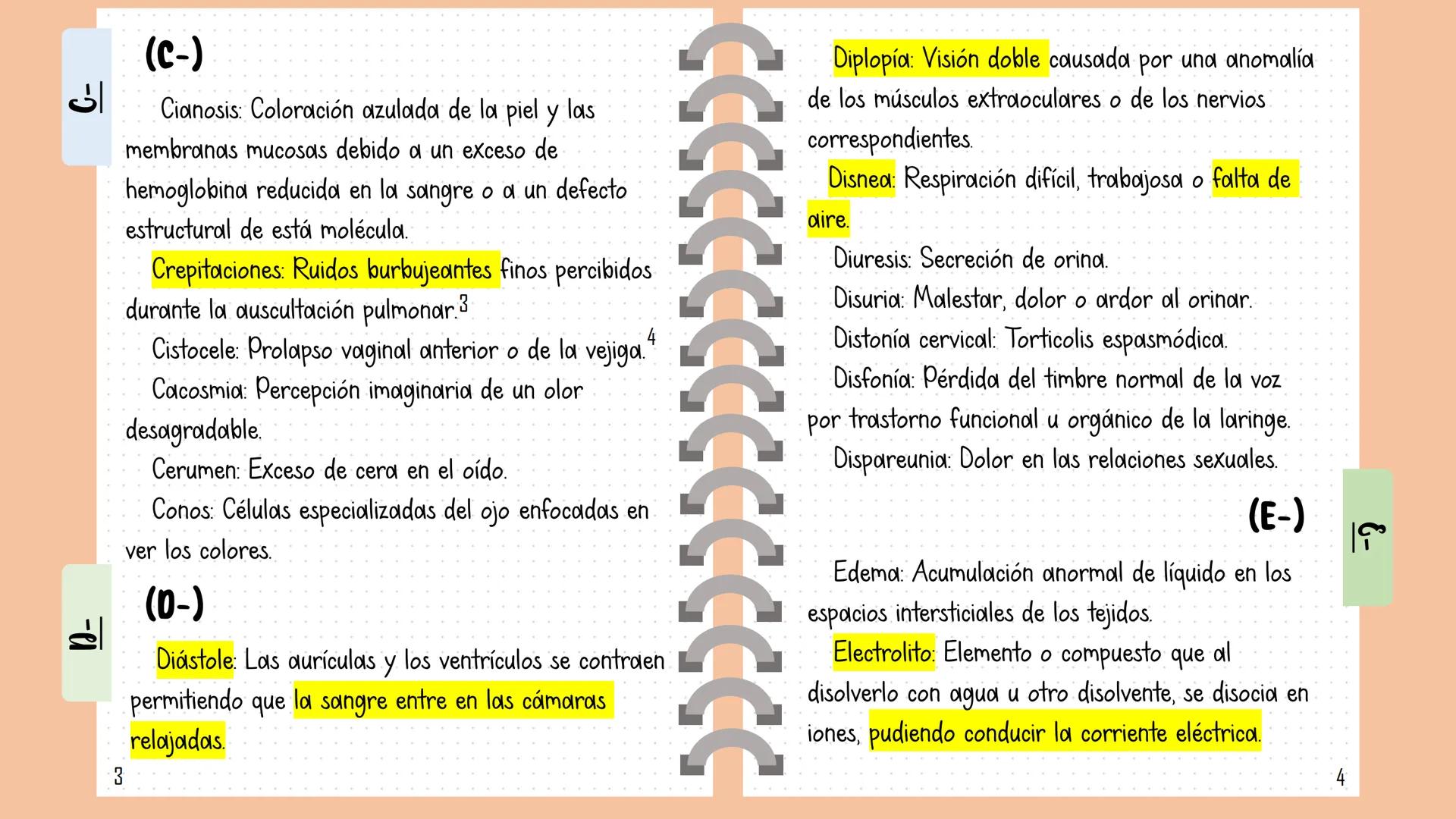 # Glosario Indice
Índice
O. Índice
1. Glosario.
18. Unidades de medida.
19. Abreviaturas.
20. Signos vitales.
22. Principales alteraciones y