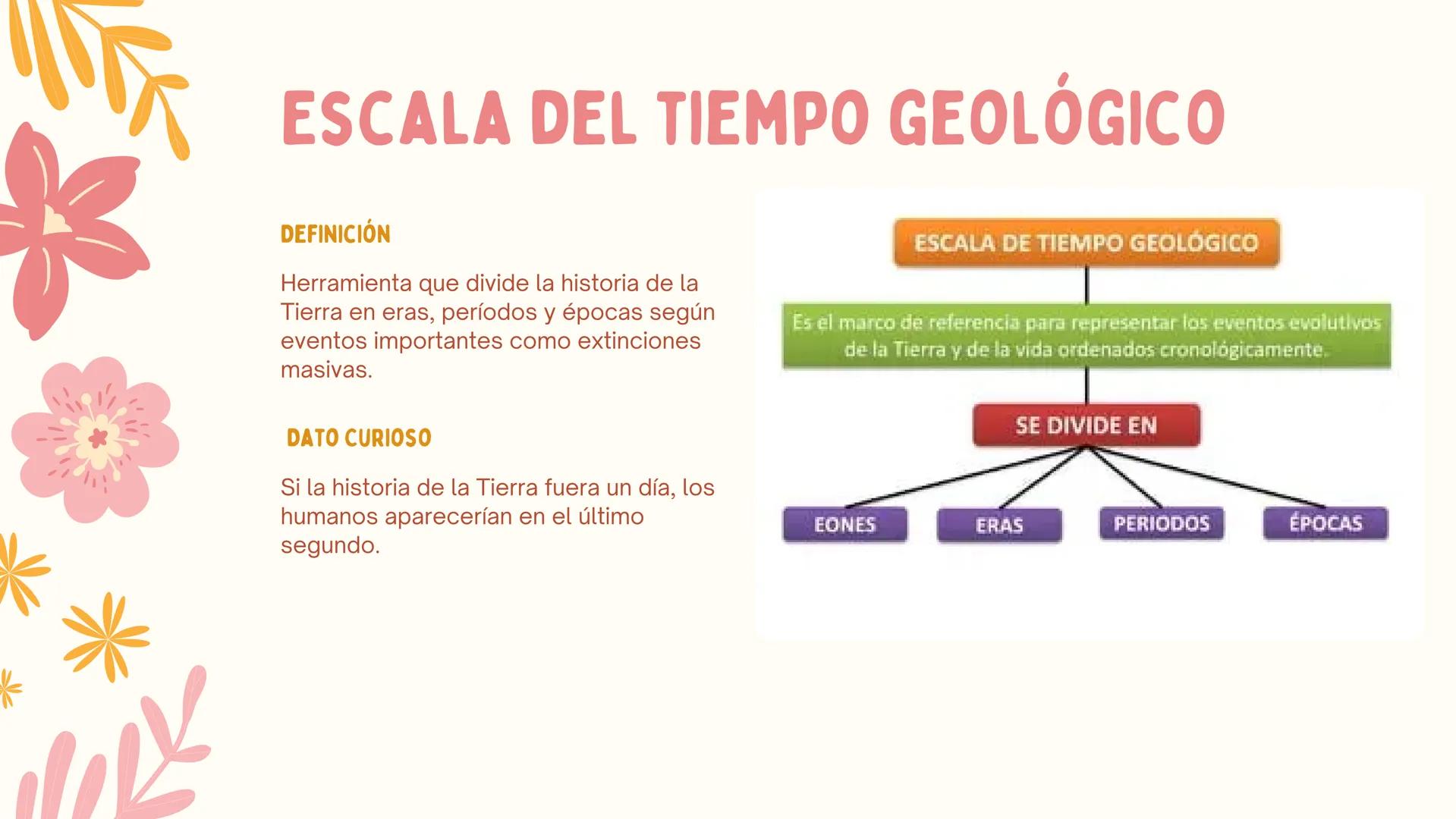 # ERAS
GEOLOGICAS
LIA MORENO Y ANA BUITRAGO 902 • Cambio
• Mutación
ÍNDICE
• Adaptación
• Diversidad
• Especiación
• Extinción
• Dinosauri
