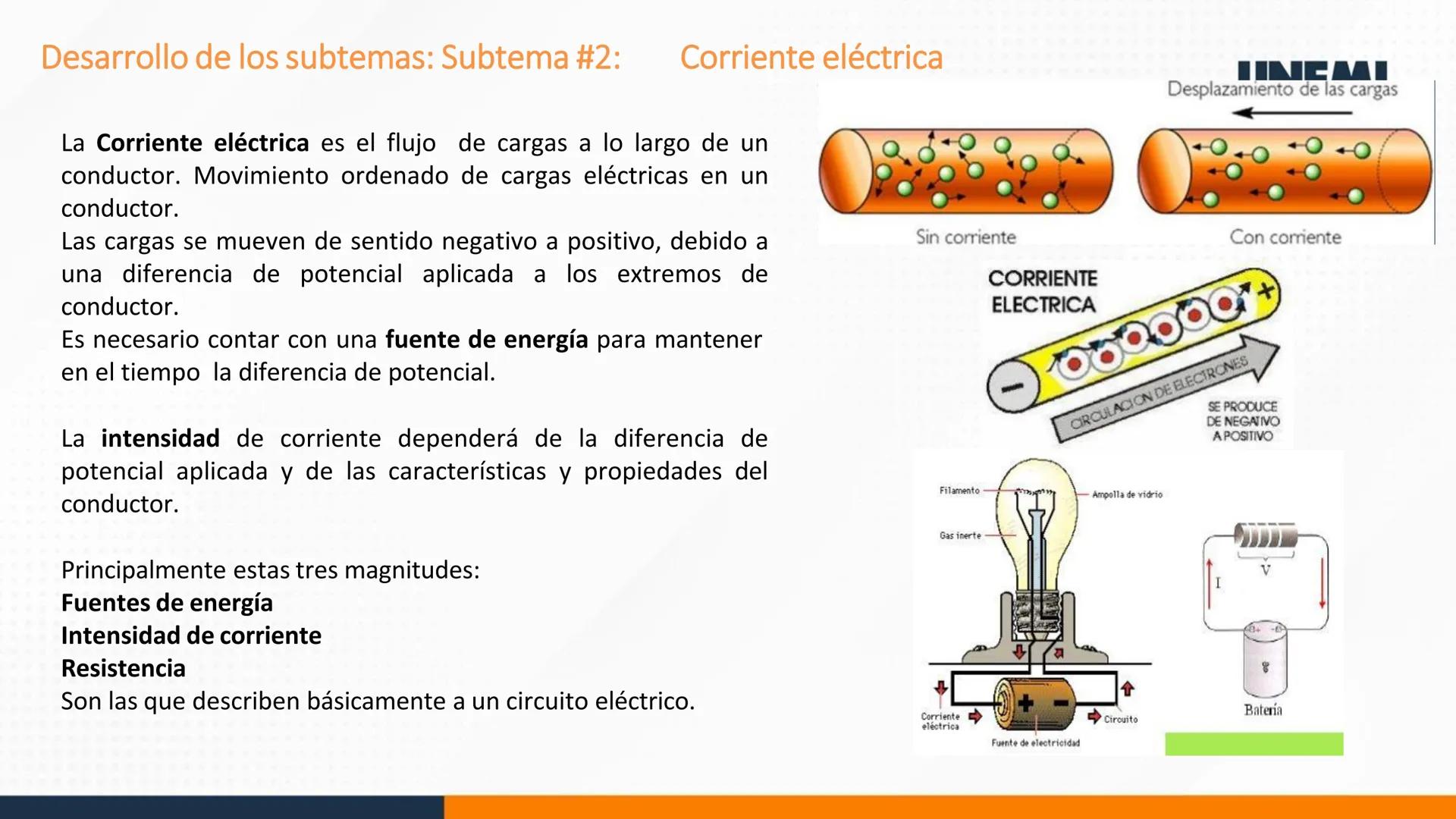 # UNEMI
UNIVERSIDAD ESTATAL DE MILAGRO
FISICA
INGENIERÍA INDUSTRIAL - PRESENCIAL
UNIDAD 4
ELECTRICIDAD
TEMA 3
CONCEPTOS BÁSICOS DE ELEC