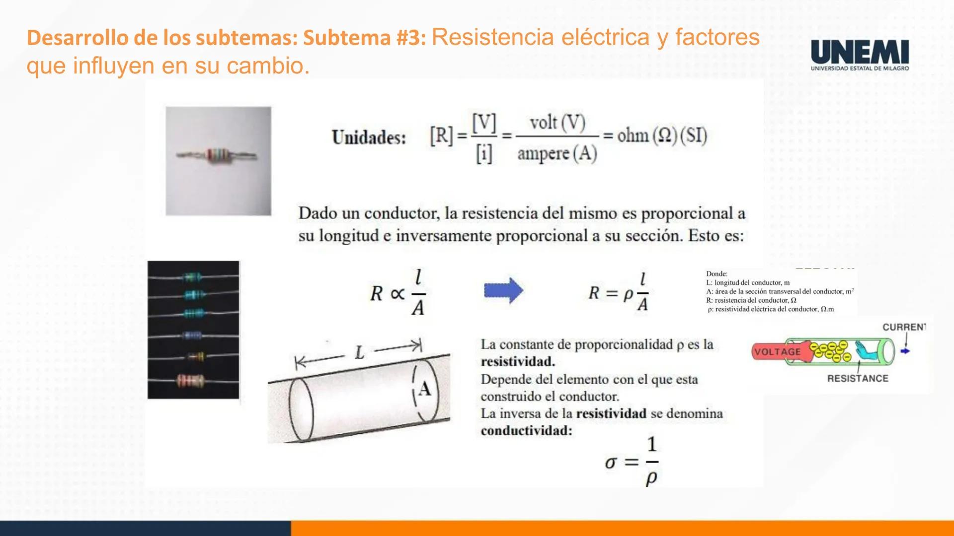 # UNEMI
UNIVERSIDAD ESTATAL DE MILAGRO
FISICA
INGENIERÍA INDUSTRIAL - PRESENCIAL
UNIDAD 4
ELECTRICIDAD
TEMA 3
CONCEPTOS BÁSICOS DE ELEC