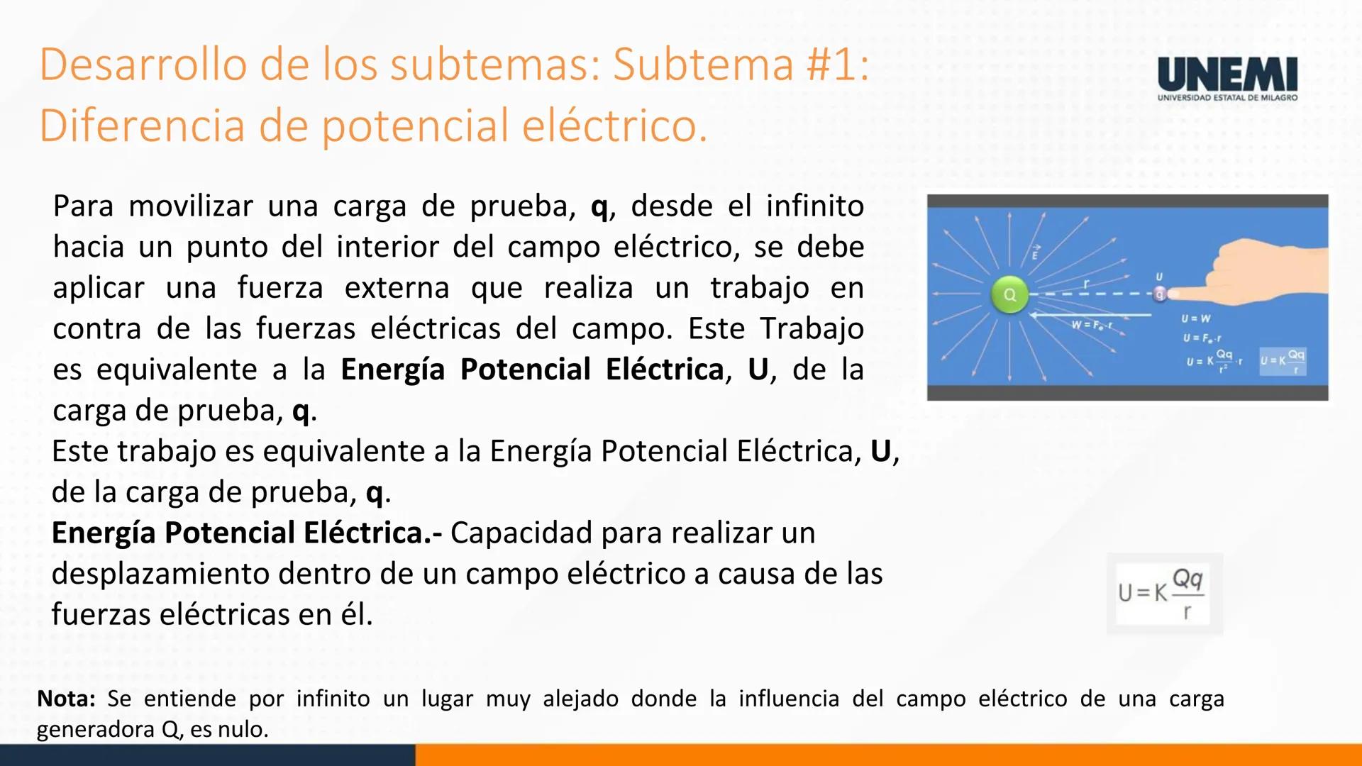 # UNEMI
UNIVERSIDAD ESTATAL DE MILAGRO
FISICA
INGENIERÍA INDUSTRIAL - PRESENCIAL
UNIDAD 4
ELECTRICIDAD
TEMA 3
CONCEPTOS BÁSICOS DE ELEC