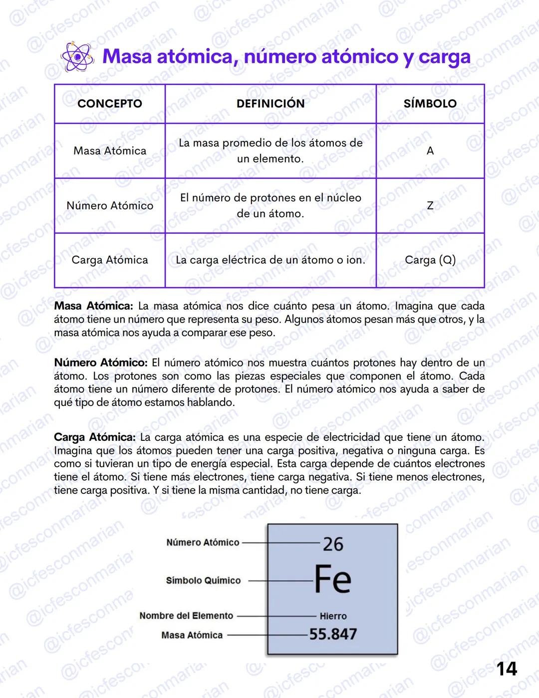 GUIA TEÓRICA
✓ Ciencias Naturales
QUÍMICA 1
La materia y el átomo
MATERIAL DE ESTUDIO EXCLUSIVO
PRUEBA ICFES SABER 11
@icfesconmarian --- OC