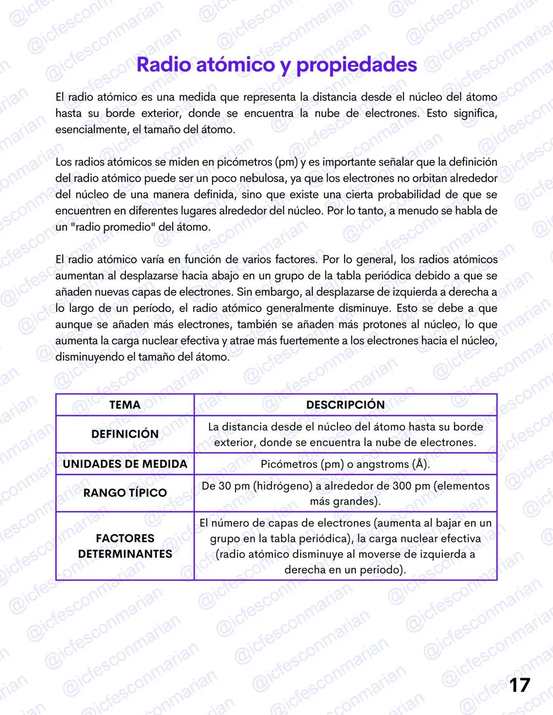 GUIA TEÓRICA
✓ Ciencias Naturales
QUÍMICA 1
La materia y el átomo
MATERIAL DE ESTUDIO EXCLUSIVO
PRUEBA ICFES SABER 11
@icfesconmarian --- OC