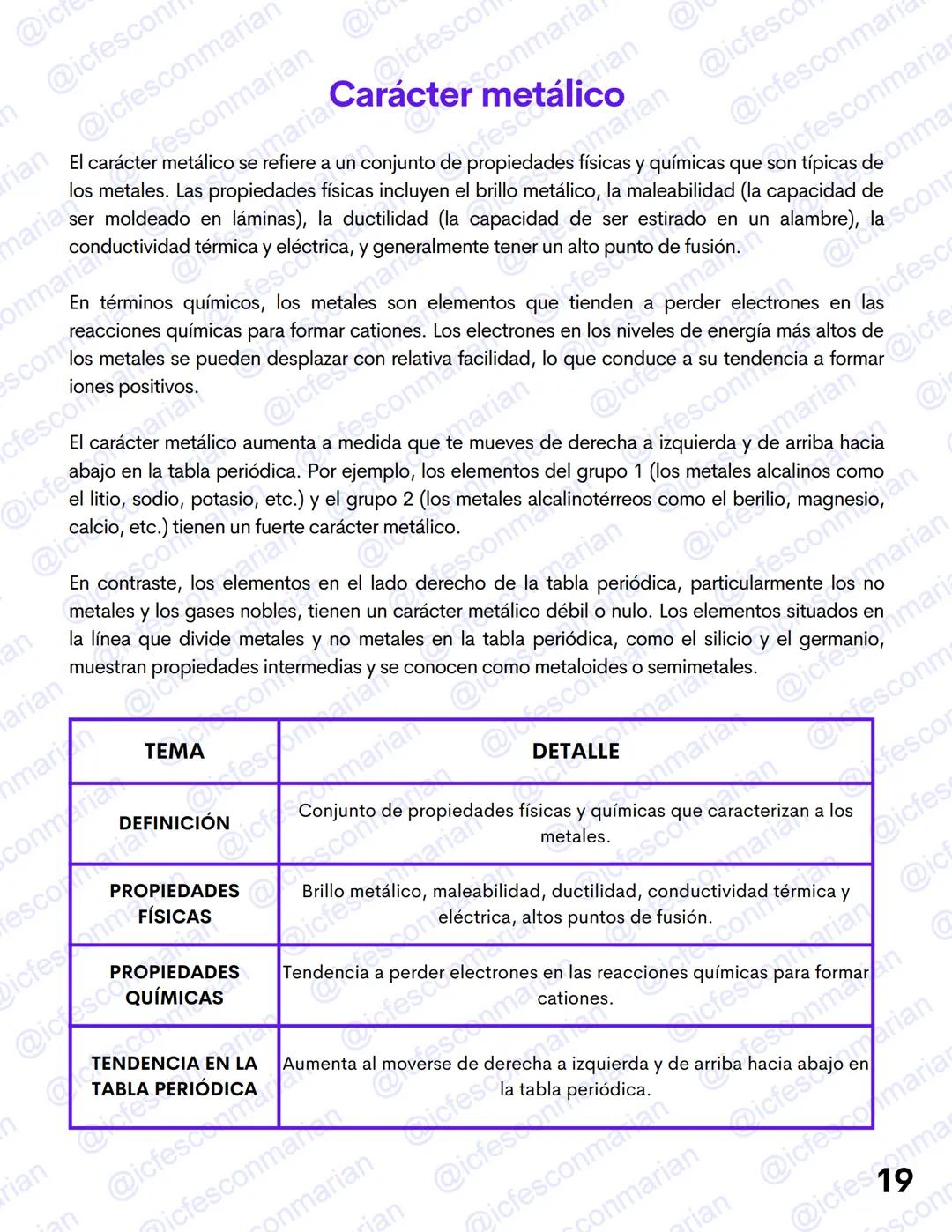 GUIA TEÓRICA
✓ Ciencias Naturales
QUÍMICA 1
La materia y el átomo
MATERIAL DE ESTUDIO EXCLUSIVO
PRUEBA ICFES SABER 11
@icfesconmarian --- OC