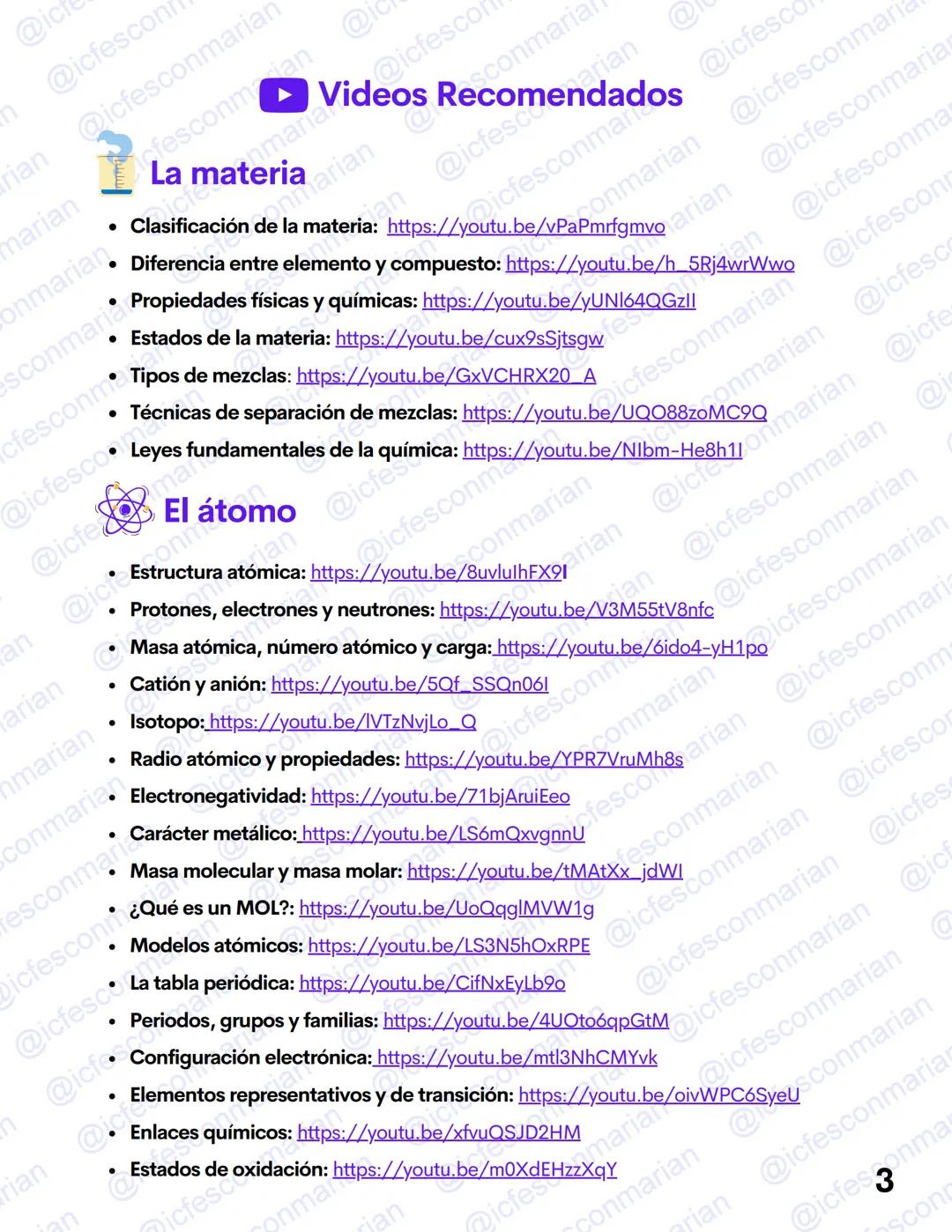 GUIA TEÓRICA
✓ Ciencias Naturales
QUÍMICA 1
La materia y el átomo
MATERIAL DE ESTUDIO EXCLUSIVO
PRUEBA ICFES SABER 11
@icfesconmarian --- OC