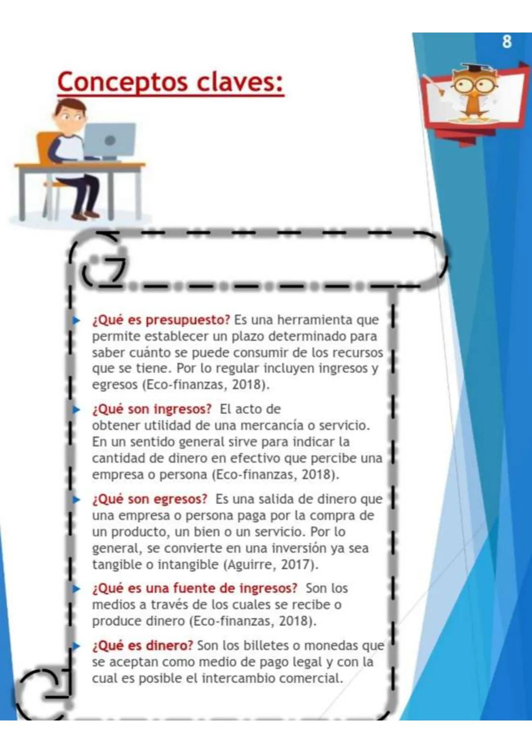 Presentación
La inteligencia financiera es uno de los cinco
componentes financieros del siglo XXI, el tipo
de educación que proporciona la r