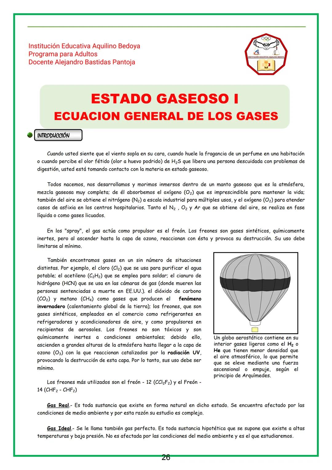 Institución Educativa Aquilino Bedoya
Programa para Adultos 3011
Docente Alejandro Bastidas
REACCIONES QUÍMICAS II
Balance de Ecuaciones Quí