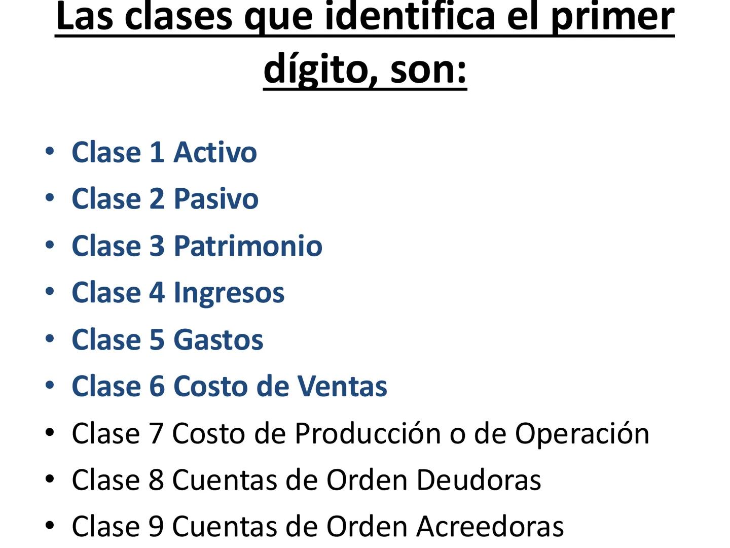 # CONCEPTO DE CUENTAS Y
# CLASIFICACION DE LAS
# CUENTAS •
•
•
•
CONCEPTO DE CUENTAS Y
CLAIFICACION DE LAS CUENTAS
Cuenta es el formato que