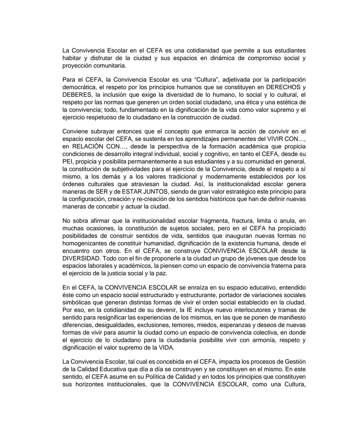 PEI
(PROYECTO EDUCATIVO INSTITUCIONAL)
LUCEAT
CEFA
LUX
VESTRA
INSTITUCIÓN EDUCATIVA CENTRO FORMATIVO DE ANTIOQUIA
CEFA
UN COLEGIO DE CIUDAD