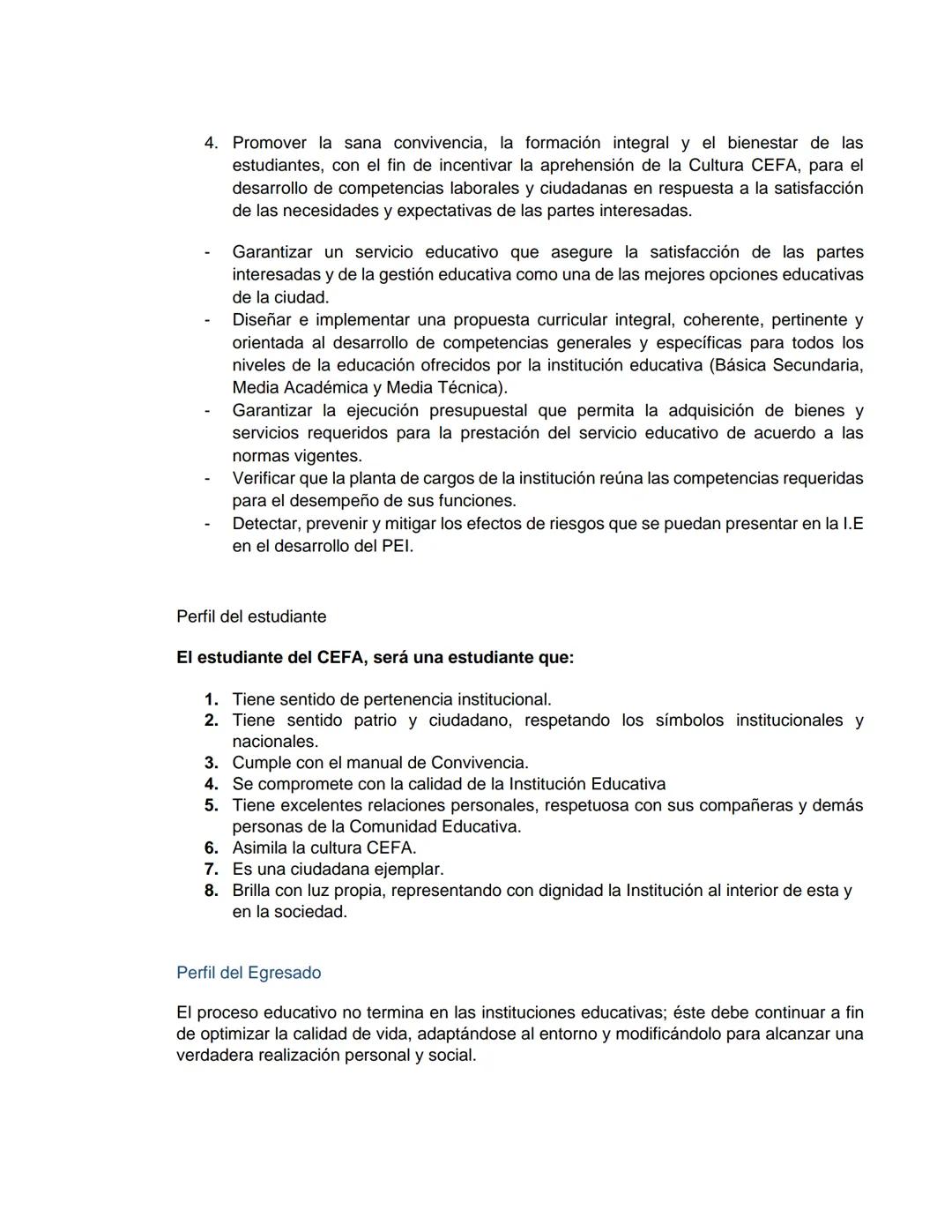 PEI
(PROYECTO EDUCATIVO INSTITUCIONAL)
LUCEAT
CEFA
LUX
VESTRA
INSTITUCIÓN EDUCATIVA CENTRO FORMATIVO DE ANTIOQUIA
CEFA
UN COLEGIO DE CIUDAD