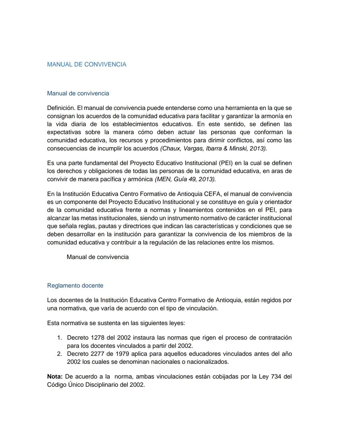 PEI
(PROYECTO EDUCATIVO INSTITUCIONAL)
LUCEAT
CEFA
LUX
VESTRA
INSTITUCIÓN EDUCATIVA CENTRO FORMATIVO DE ANTIOQUIA
CEFA
UN COLEGIO DE CIUDAD