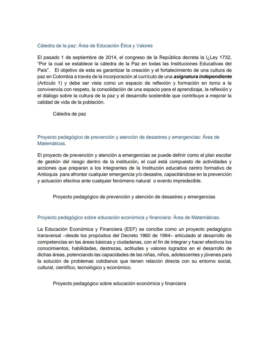 PEI
(PROYECTO EDUCATIVO INSTITUCIONAL)
LUCEAT
CEFA
LUX
VESTRA
INSTITUCIÓN EDUCATIVA CENTRO FORMATIVO DE ANTIOQUIA
CEFA
UN COLEGIO DE CIUDAD