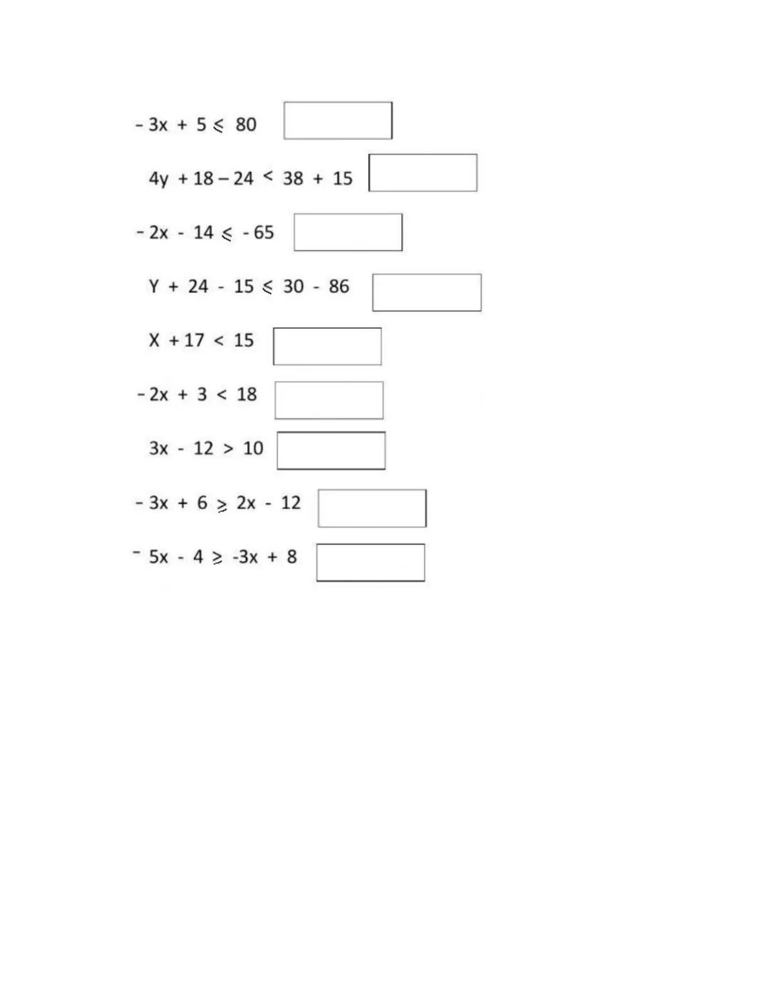 Ecuaciones e
inecuaciones
y = 2x + 3
3x - 4 < 7
PLAN DE MEJORAMIENTO
MATEMÀTICAS
+ =x
+-
RECUERDA QUE LOS EJERCICIOS DEBEN TENER PROCEDIMIE