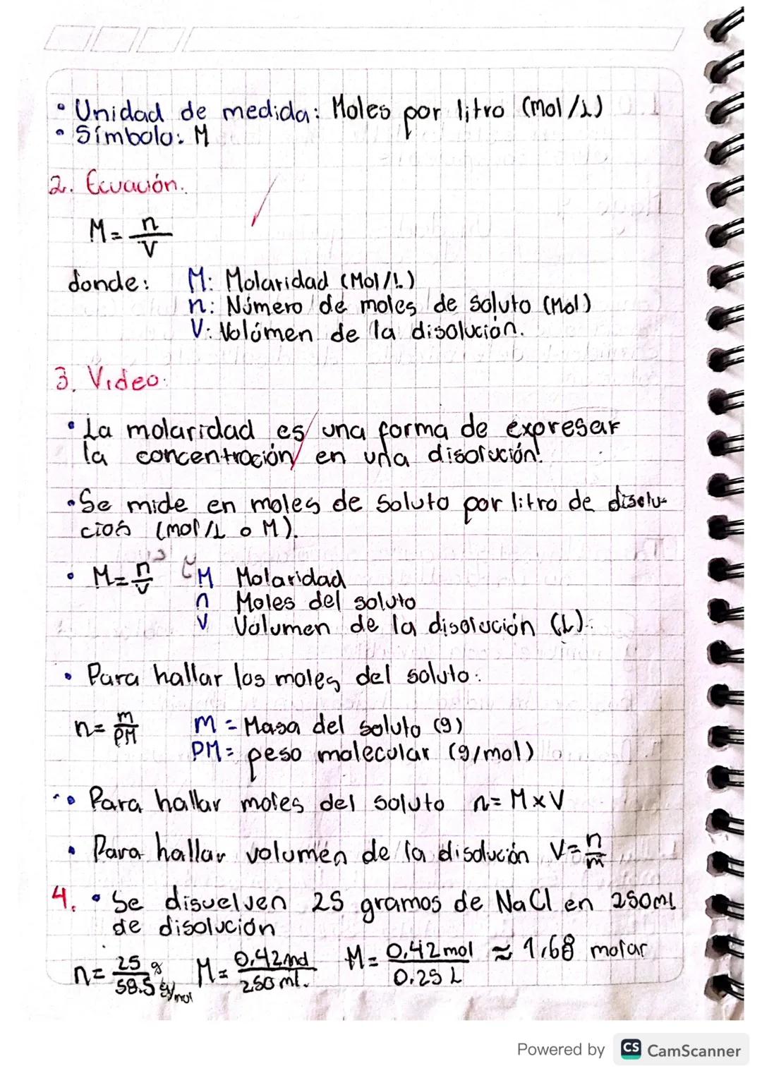 1.0. Es sustitución simple porque un elemen-
to en estado libre se sustituye en
otro compuesto
Mayo 9
Unidades químicas
de concentración
Con