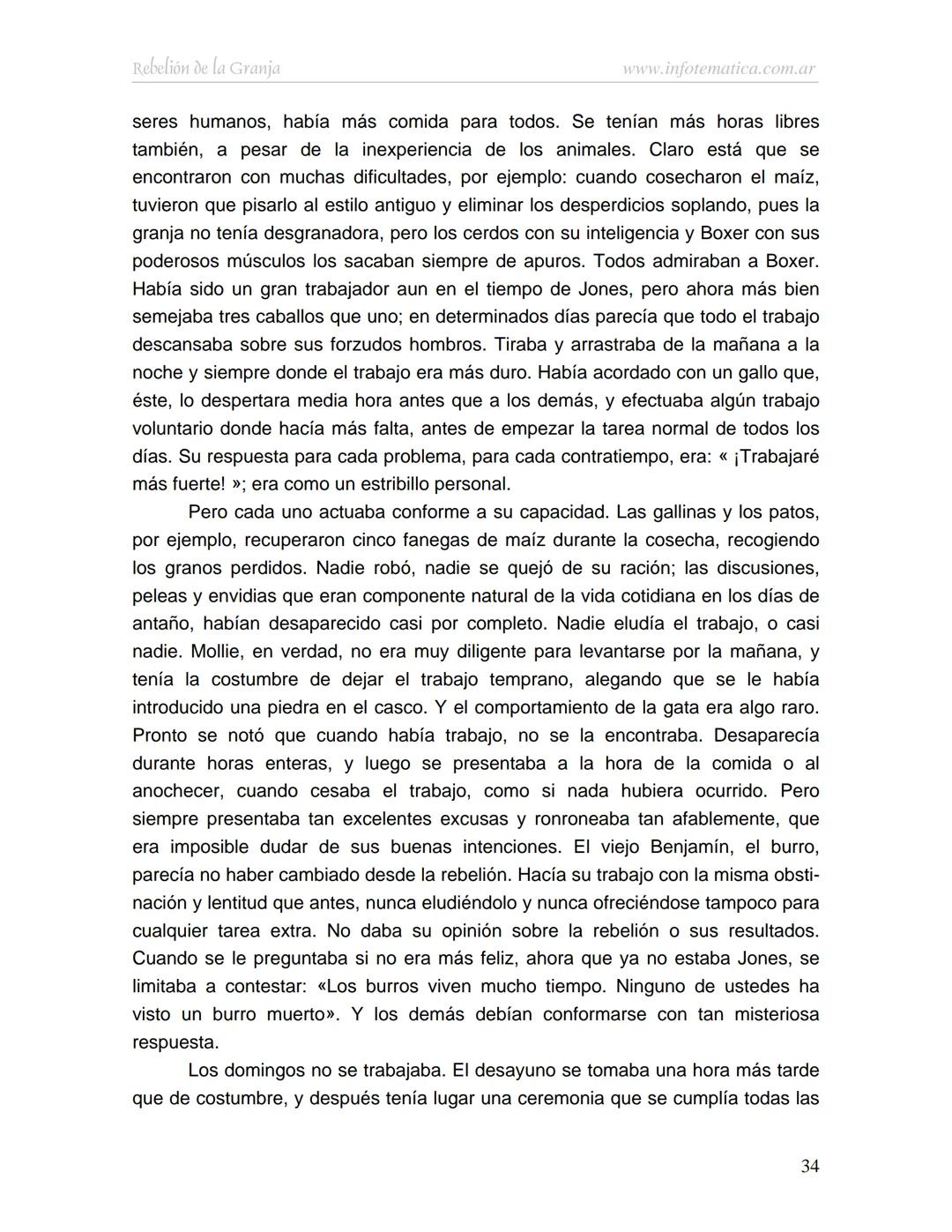 George Orwell
REBELIÓN DE LA
GRANJA
www.infotematica.com.ar Texto de dominio público.
Este texto digital es de DOMINIO PÚBLICO en Argentin
