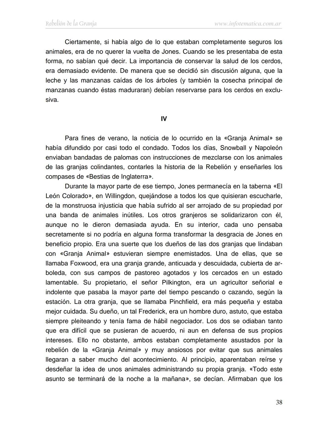George Orwell
REBELIÓN DE LA
GRANJA
www.infotematica.com.ar Texto de dominio público.
Este texto digital es de DOMINIO PÚBLICO en Argentin