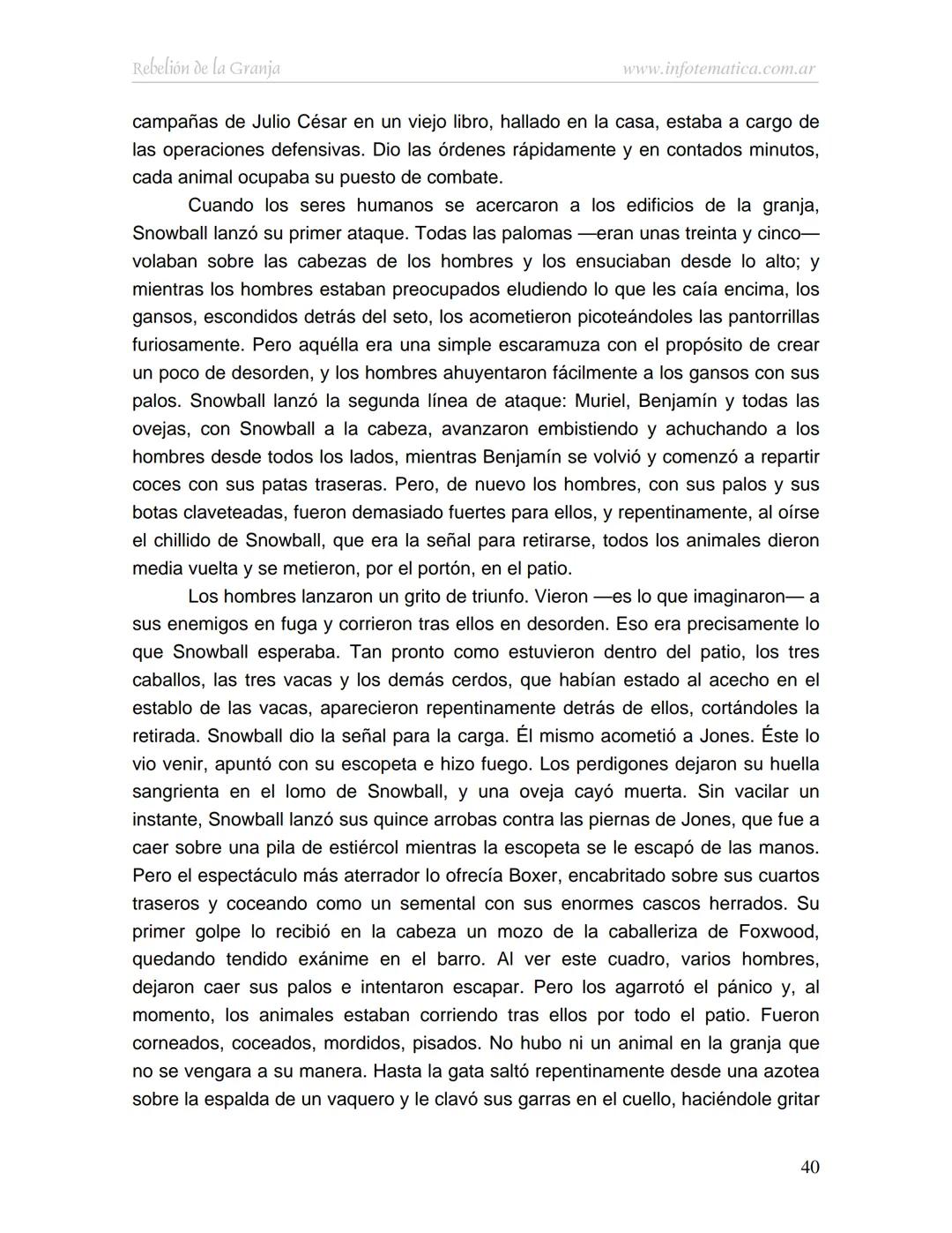 George Orwell
REBELIÓN DE LA
GRANJA
www.infotematica.com.ar Texto de dominio público.
Este texto digital es de DOMINIO PÚBLICO en Argentin