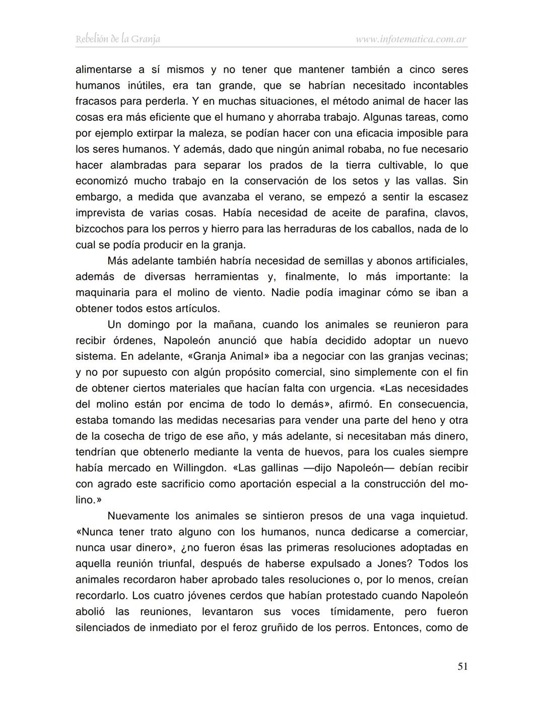 George Orwell
REBELIÓN DE LA
GRANJA
www.infotematica.com.ar Texto de dominio público.
Este texto digital es de DOMINIO PÚBLICO en Argentin