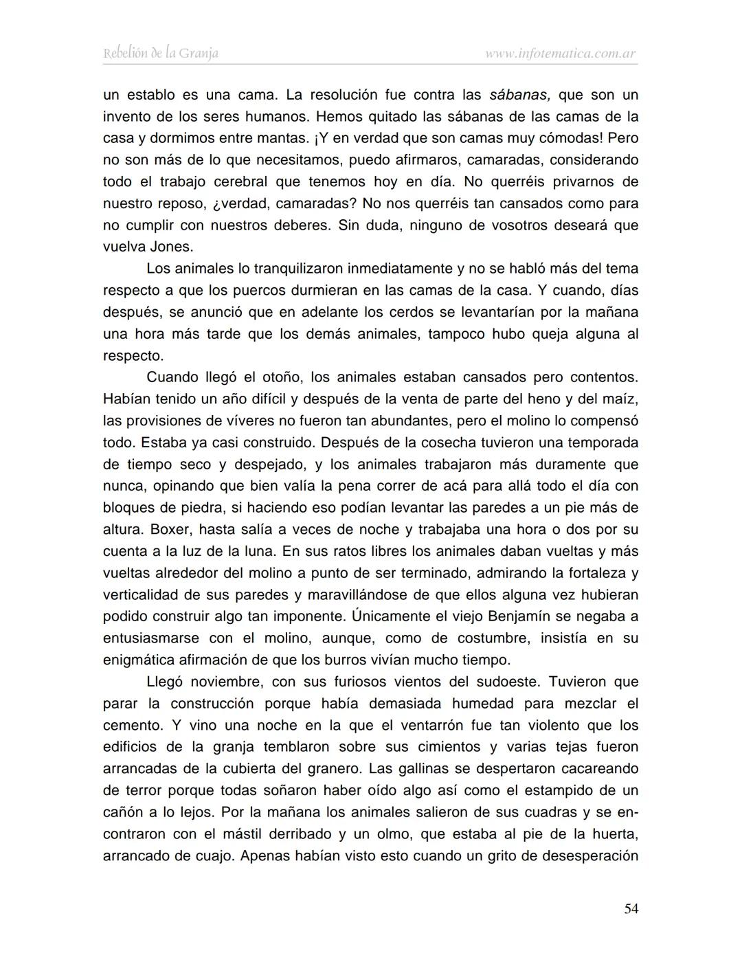 George Orwell
REBELIÓN DE LA
GRANJA
www.infotematica.com.ar Texto de dominio público.
Este texto digital es de DOMINIO PÚBLICO en Argentin