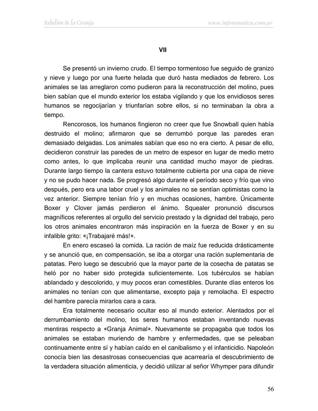 George Orwell
REBELIÓN DE LA
GRANJA
www.infotematica.com.ar Texto de dominio público.
Este texto digital es de DOMINIO PÚBLICO en Argentin