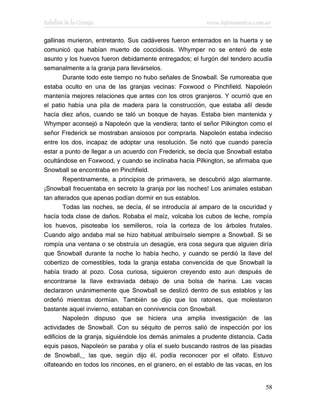George Orwell
REBELIÓN DE LA
GRANJA
www.infotematica.com.ar Texto de dominio público.
Este texto digital es de DOMINIO PÚBLICO en Argentin