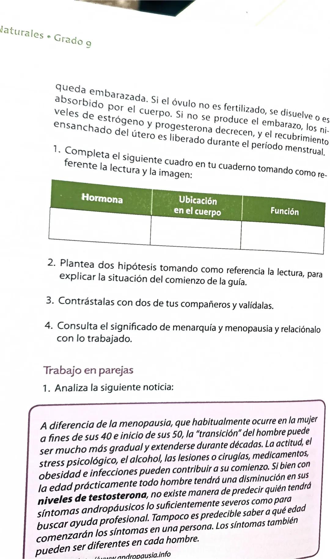 Guía 7
¿Qué sustancias regulan la reproducción?
Acciones de pensamiento:
Establezco relación entre el ciclo menstrual y la reproducción huma