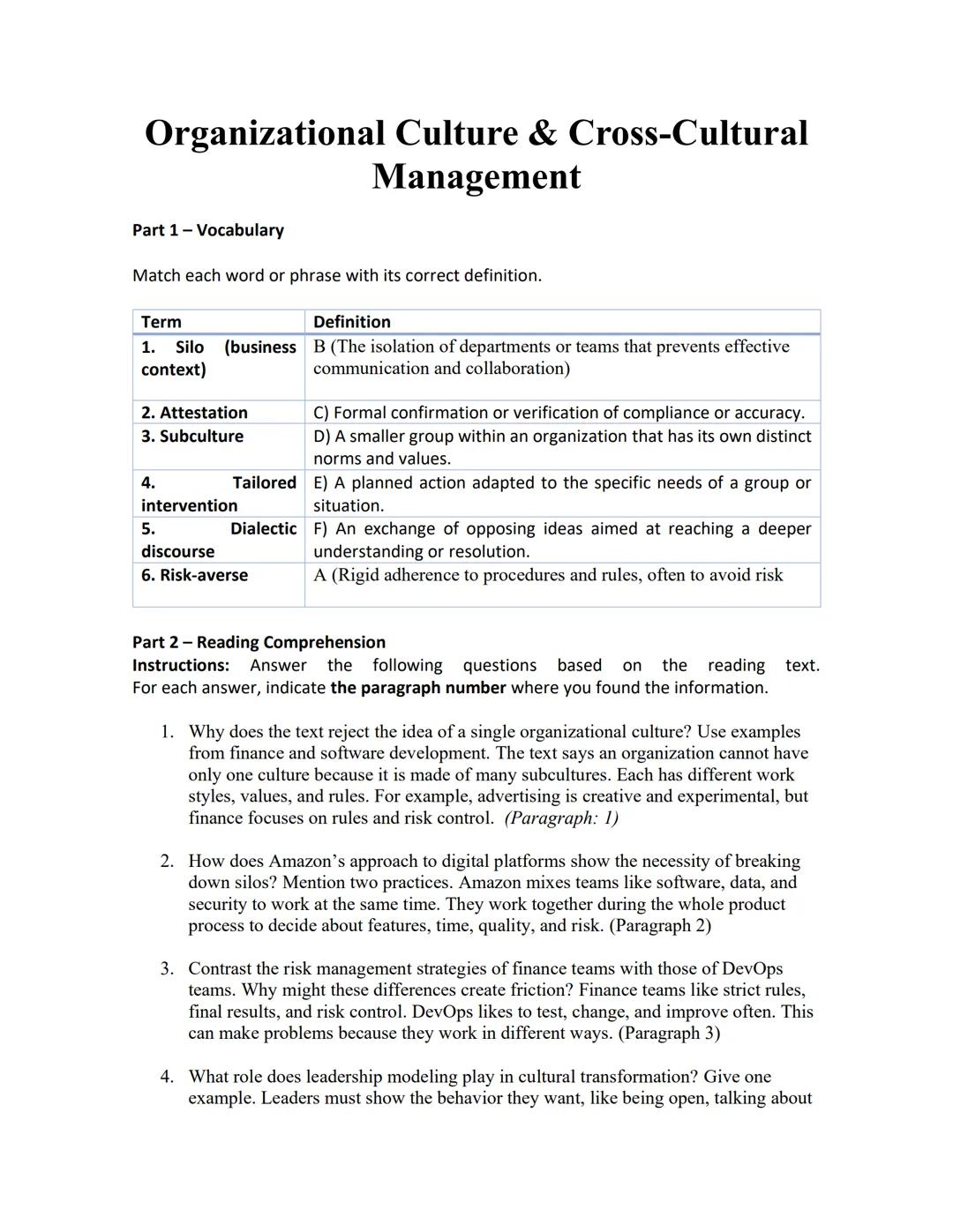 Reading inglés B1 enfocado en negocios