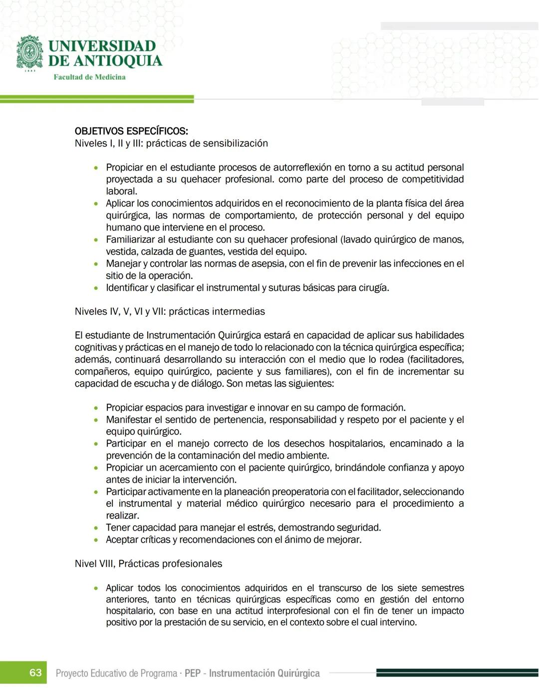 FECHA DE ACTUALIZACIÓN
ENERO 2023
UNIVERSIDAD
DE ANTIOQUIA
Facultad de Medicina
Proyecto Educativo
de Programa
- PEP -
Instrumentación Quirú