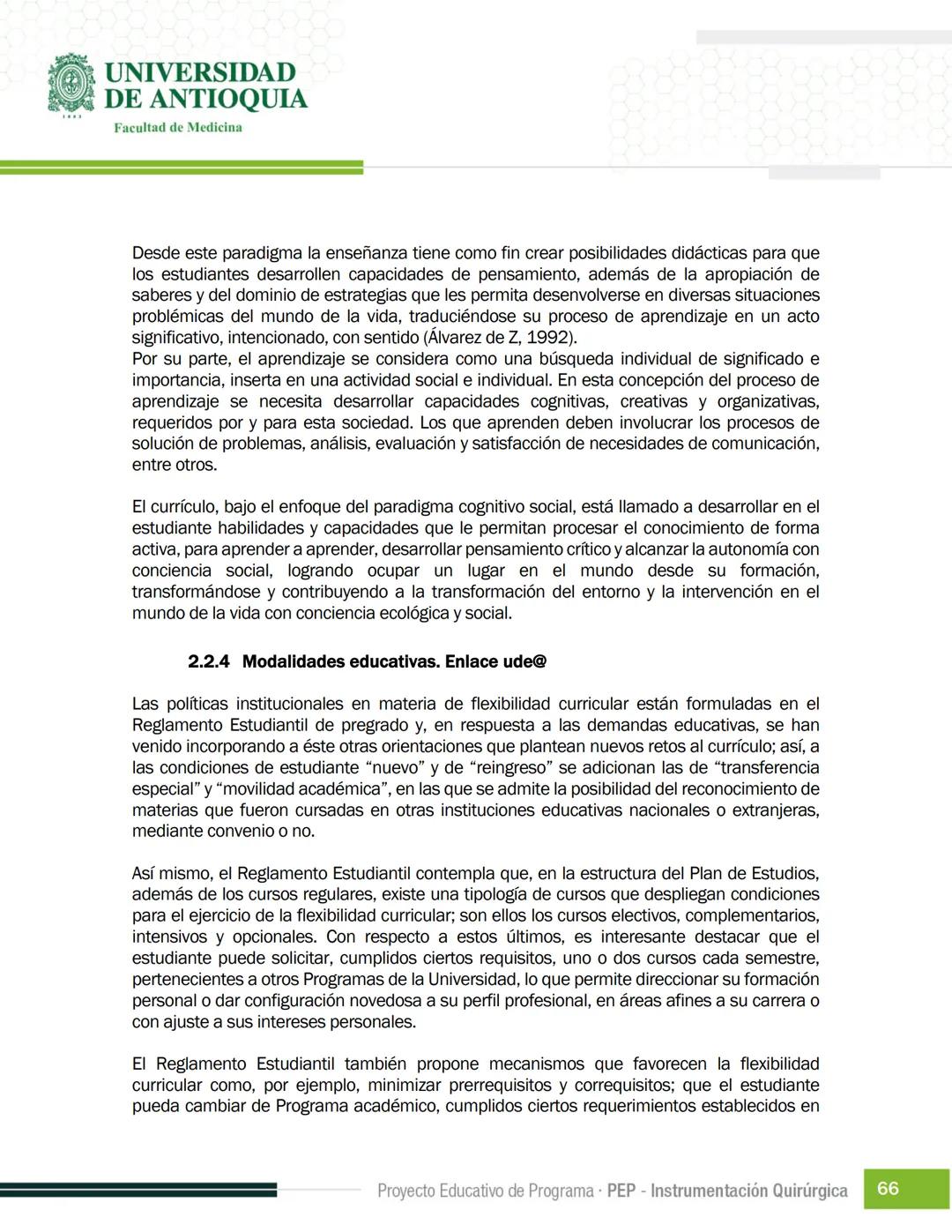 FECHA DE ACTUALIZACIÓN
ENERO 2023
UNIVERSIDAD
DE ANTIOQUIA
Facultad de Medicina
Proyecto Educativo
de Programa
- PEP -
Instrumentación Quirú