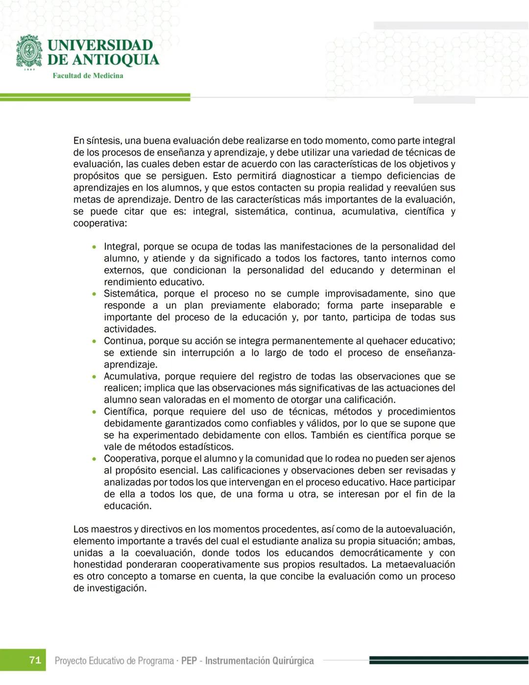 FECHA DE ACTUALIZACIÓN
ENERO 2023
UNIVERSIDAD
DE ANTIOQUIA
Facultad de Medicina
Proyecto Educativo
de Programa
- PEP -
Instrumentación Quirú