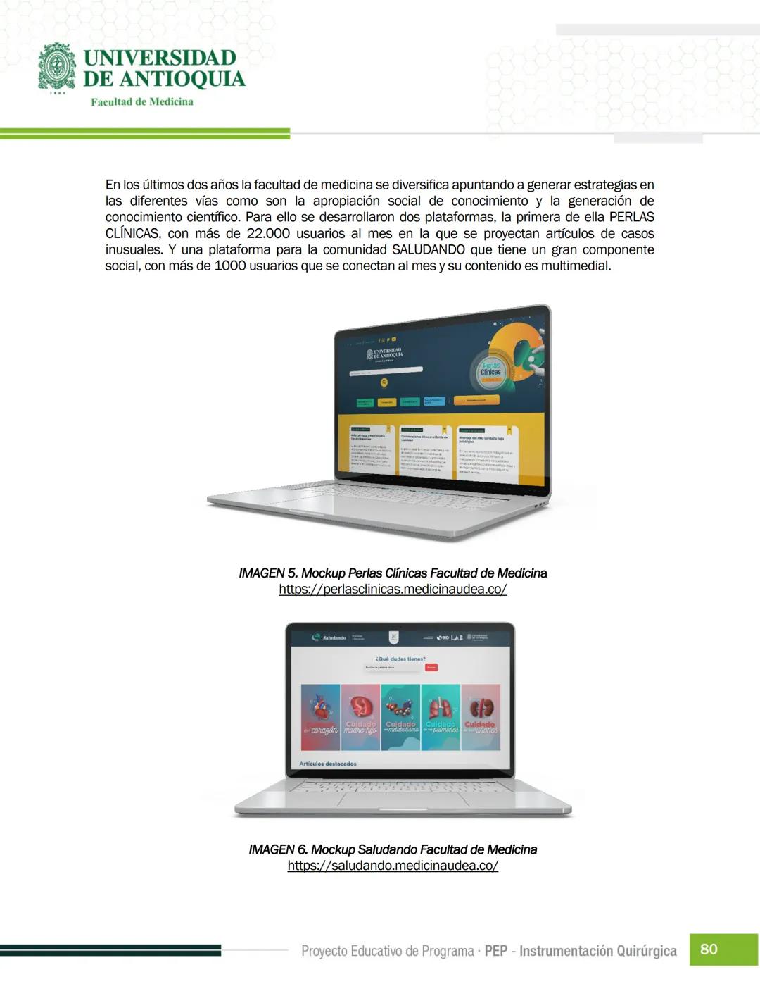 FECHA DE ACTUALIZACIÓN
ENERO 2023
UNIVERSIDAD
DE ANTIOQUIA
Facultad de Medicina
Proyecto Educativo
de Programa
- PEP -
Instrumentación Quirú