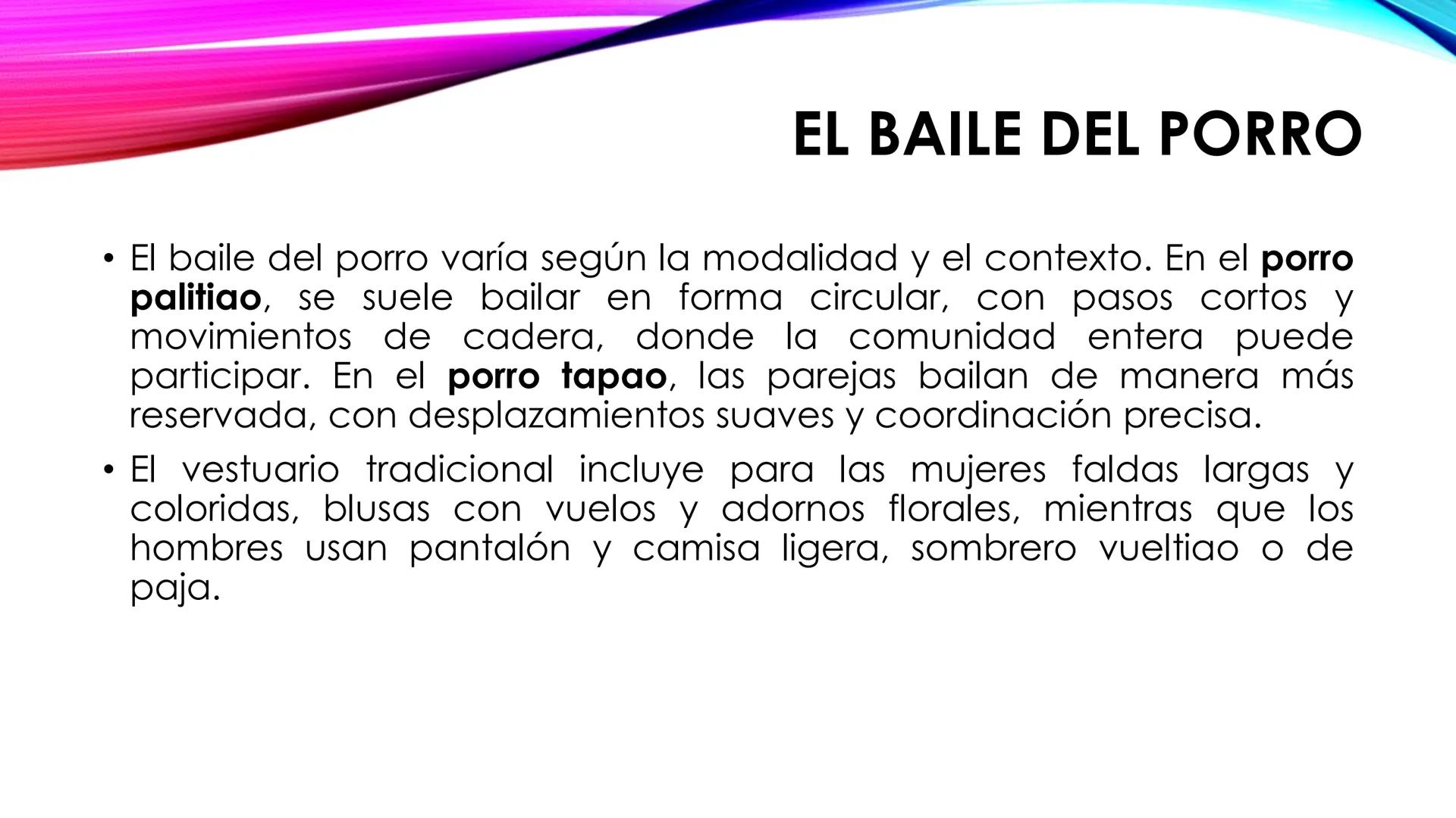 EL PORRO: PATRIMOΝΙO
MUSICAL DEL CARIBE
COLOMBIANO
'Toma los apuntes en tu cuaderno y resuelve la actividad • El porro es una de las manifes