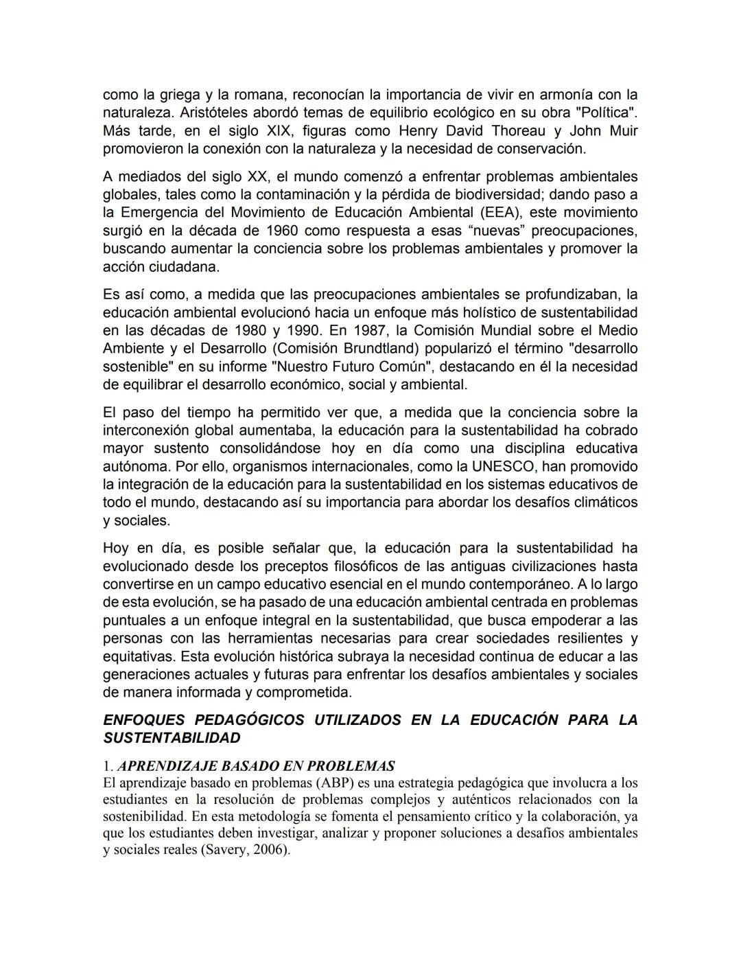 EDUCACIÓN Y SUSTENTABILIDAD
FUNDAMENTOS DE LA EDUCACIÓN PARA LA SUSTENTABILIDAD
Para Sterling (2001), el término educación para la sustentab