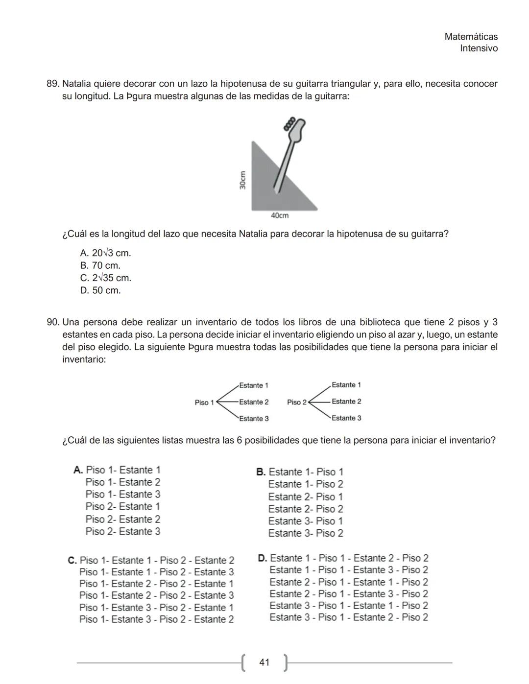 Matemáticas
Intensivo
MATEMÁTICAS
1. La tabla muestra la cantidad de personas contagiadas de un virus en un pequeño hospital, según su
rango